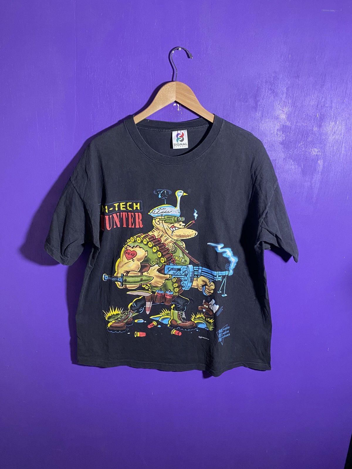 Vintage Vintage 1996 Hi-Tech hunter marines t-shirt Size US XL / EU 56 / 4 - 1 Thumbnail