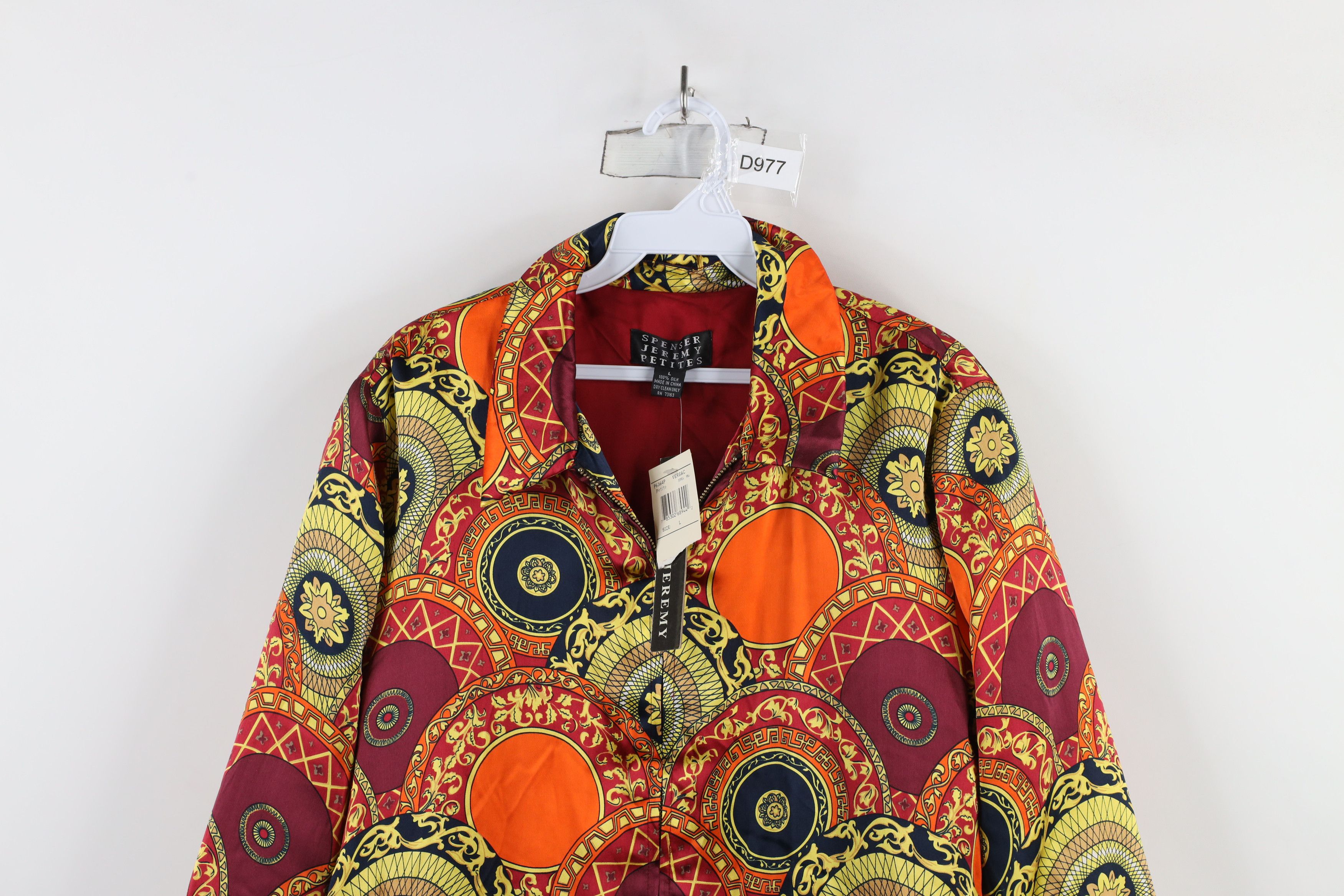 Vintage Deadstock Vintage 90s Streetwear Geometric Zip Bomber Jacket Size L / US 10 / IT 46 - 2 Thumbnail
