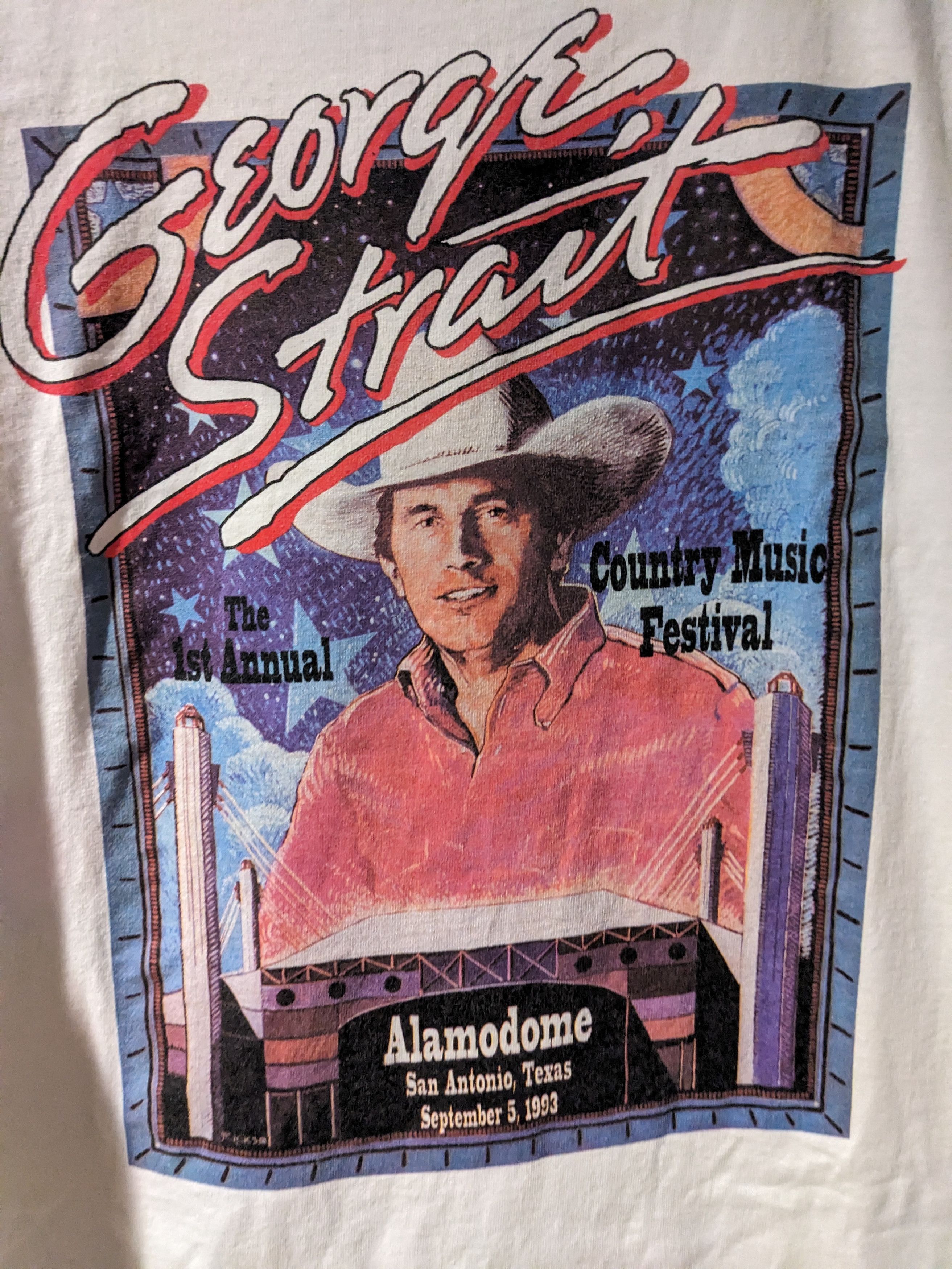 Vintage 1993 George Strait Country Music Festival T-Shirt