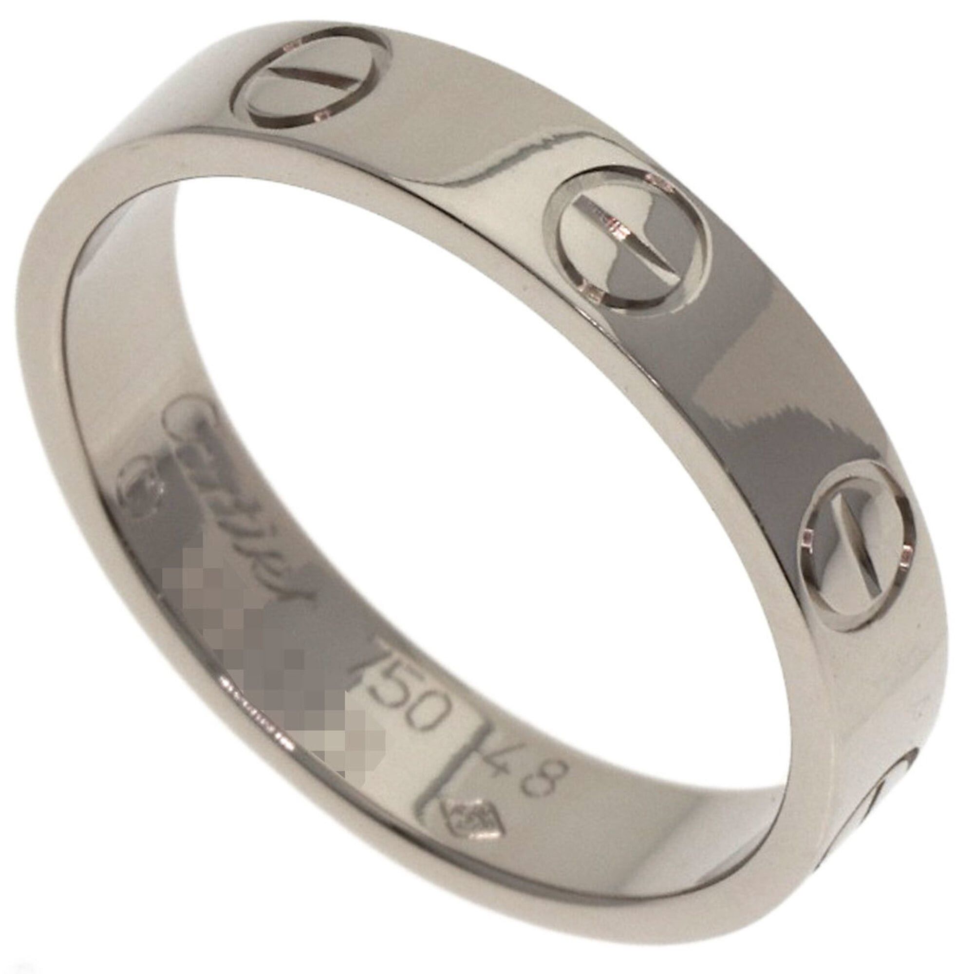 Cartier Cartier Mini Love Ring #48, 18K White Gold, Women's Ring, CARTIER Size ONE SIZE - 1 Thumbnail