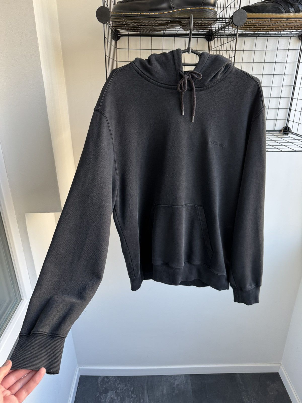 Carhartt Wip × Vintage Carhartt WIP Logo Graphite Hoodie Size US L / EU 52-54 / 3 - 2 Thumbnail