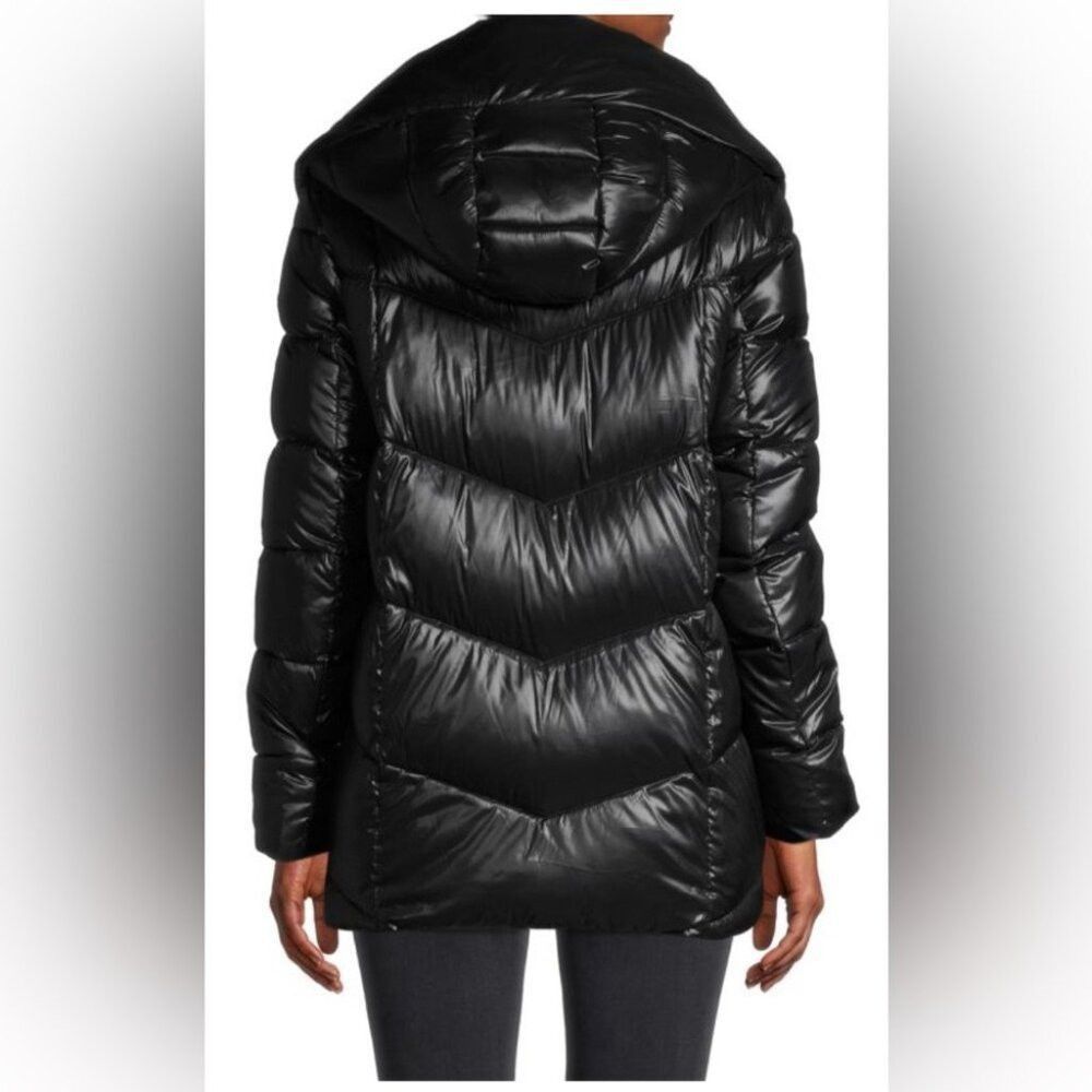 Donna Karan Donna Karan Black Down Puffer with Large Collar/Hood Neckli Size M / US 6-8 / IT 42-44 - 3 Thumbnail