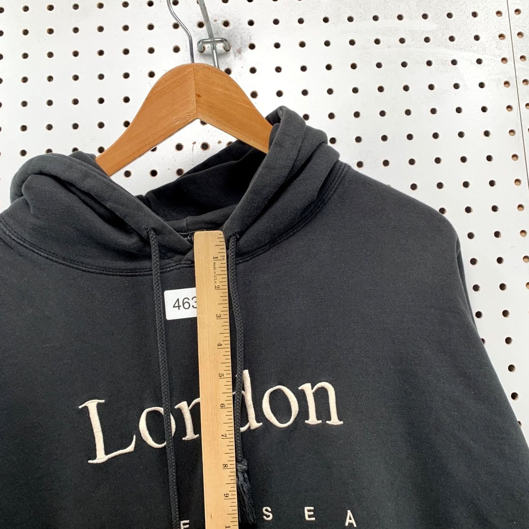 Vintage John Galt London Chelsea Hoodie Sweatshirt Womens Oversized Faded Black Pullover Size ONE SIZE - 7 Thumbnail