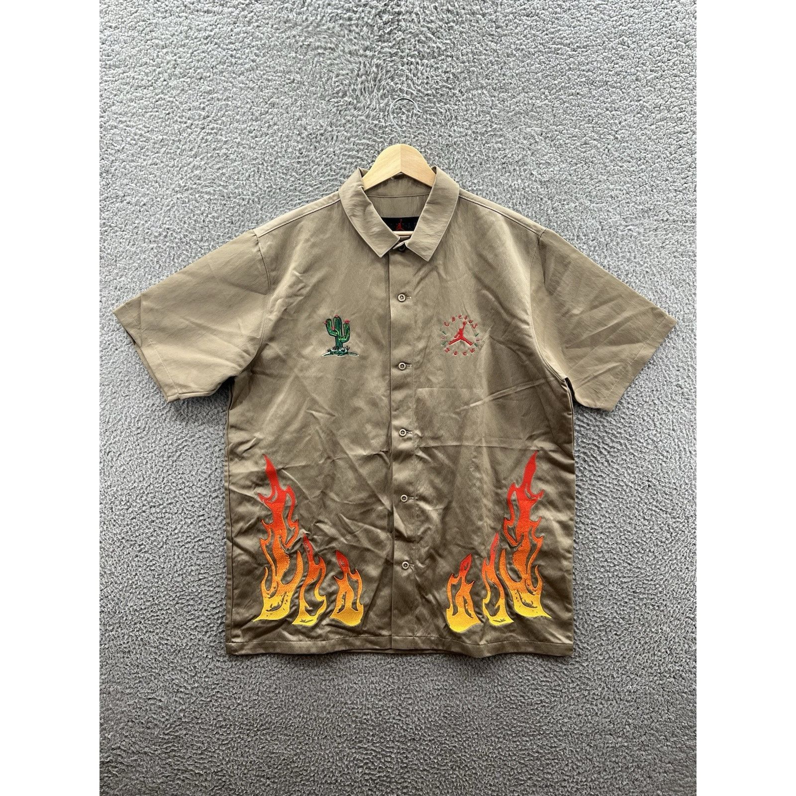 Jordan Brand  Travis Scott Cactus Jack by Travis Scott X Jordan Button  Down Shirt | Grailed