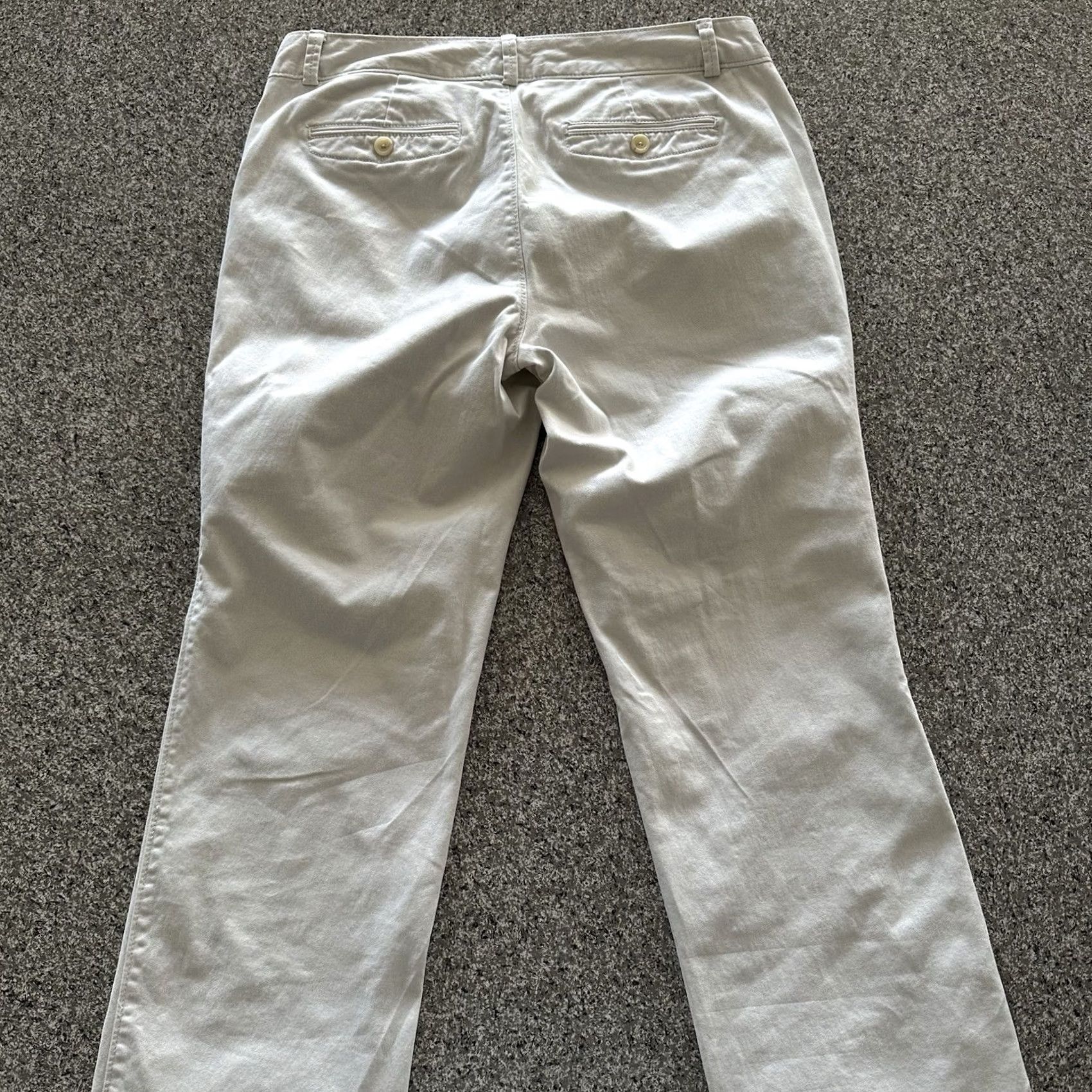 Dockers DOCKERS Pants Womens 10 32x31 Mid Rise Straight Khaki Ivory Khaki Stretch 99% Cotton 1% Elastane Size 24" / US 00 / IT 34 - 6 Thumbnail