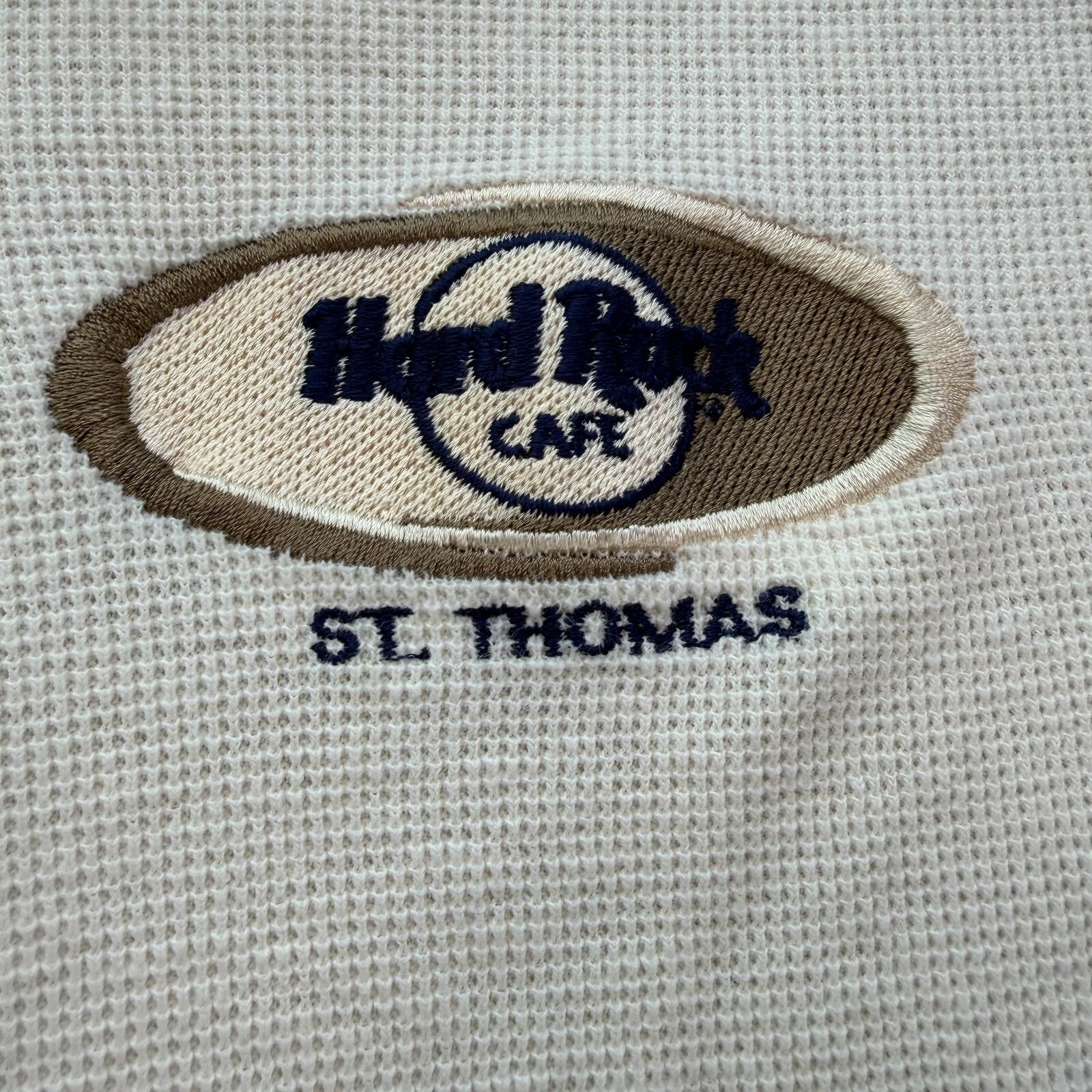 Hard Rock Cafe Vintage Hard Rock Cafe St Thomas Quarter Zip Polo Shirt L Size US L / EU 52-54 / 3 - 5 Thumbnail