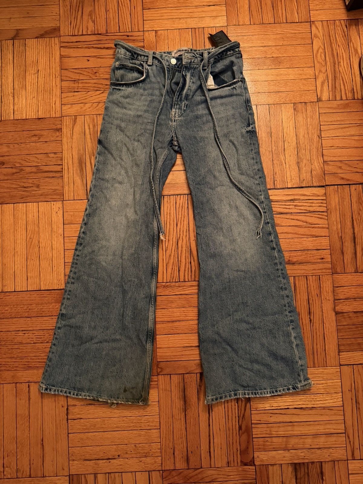 Rhude × Zara Baggy Flare Denim Size US 28 / EU 44 - 4 Thumbnail