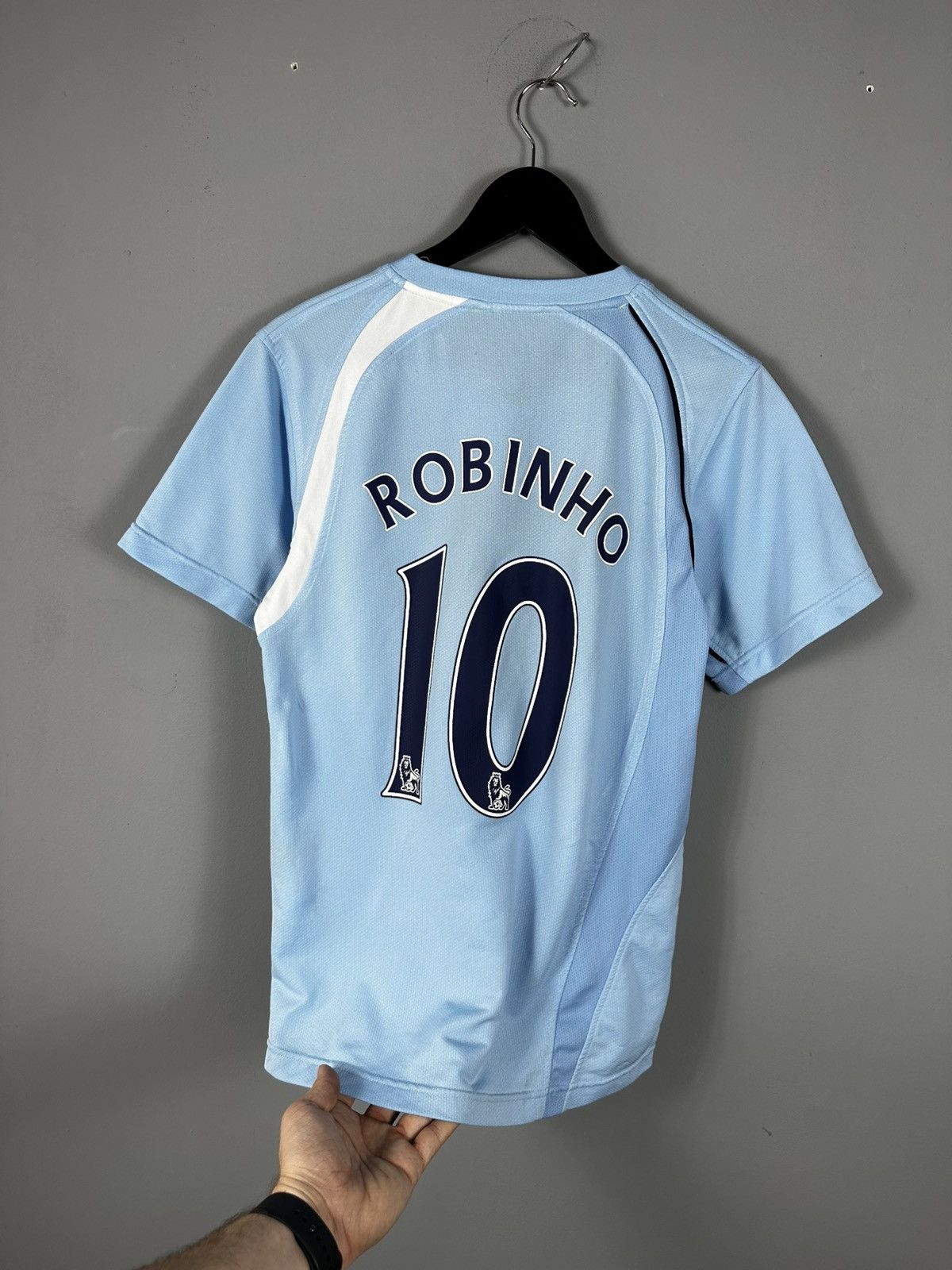 Le Coq Sportif Robinho Manchester City 2008 2009 soccer jersey shirt Size US M / EU 48-50 / 2 - 5 Thumbnail