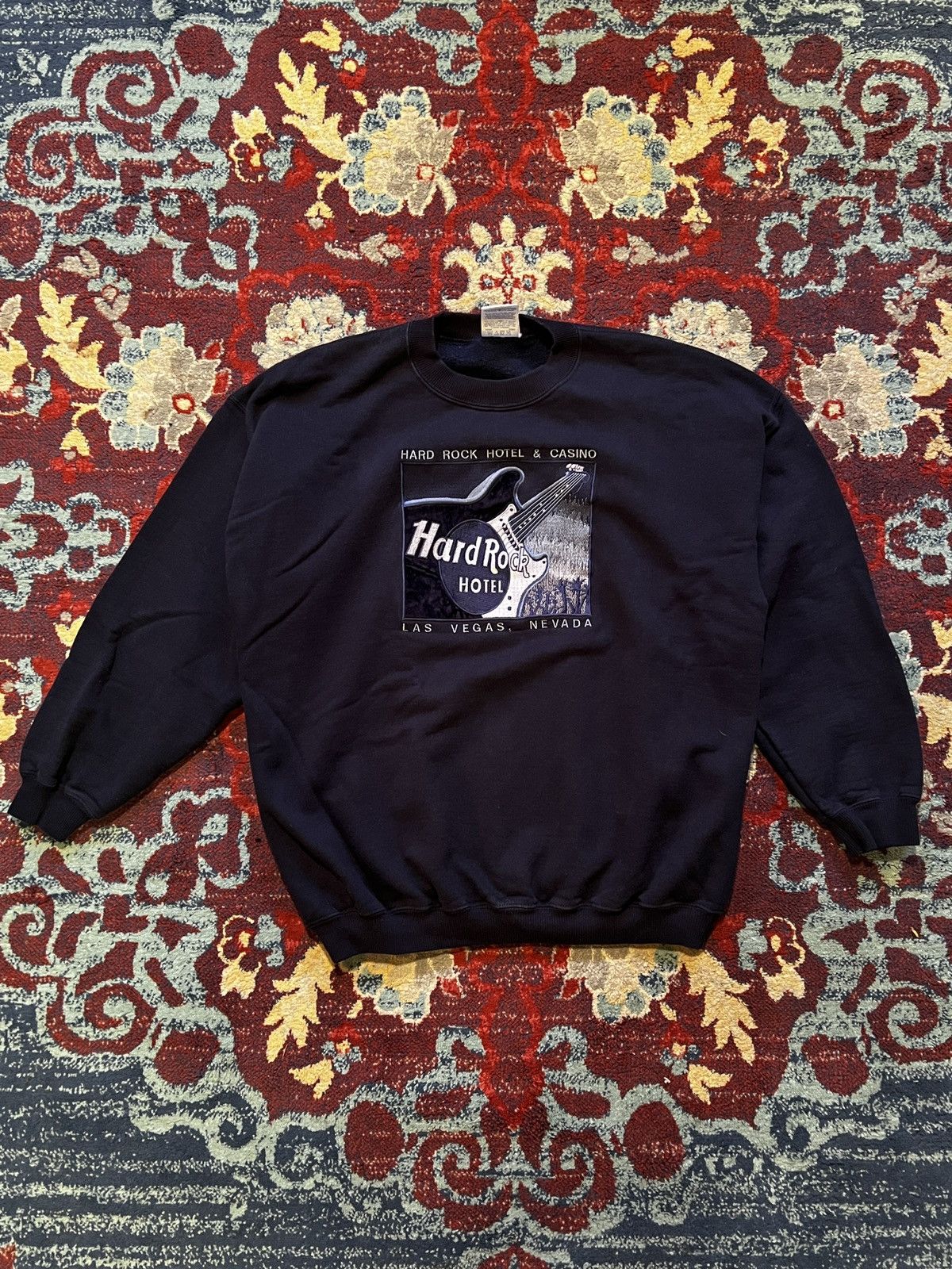 Hard Rock Cafe × Vintage Vintage Hard Rock Hotel Crewneck Size US XL / EU 56 / 4 - 1 Thumbnail