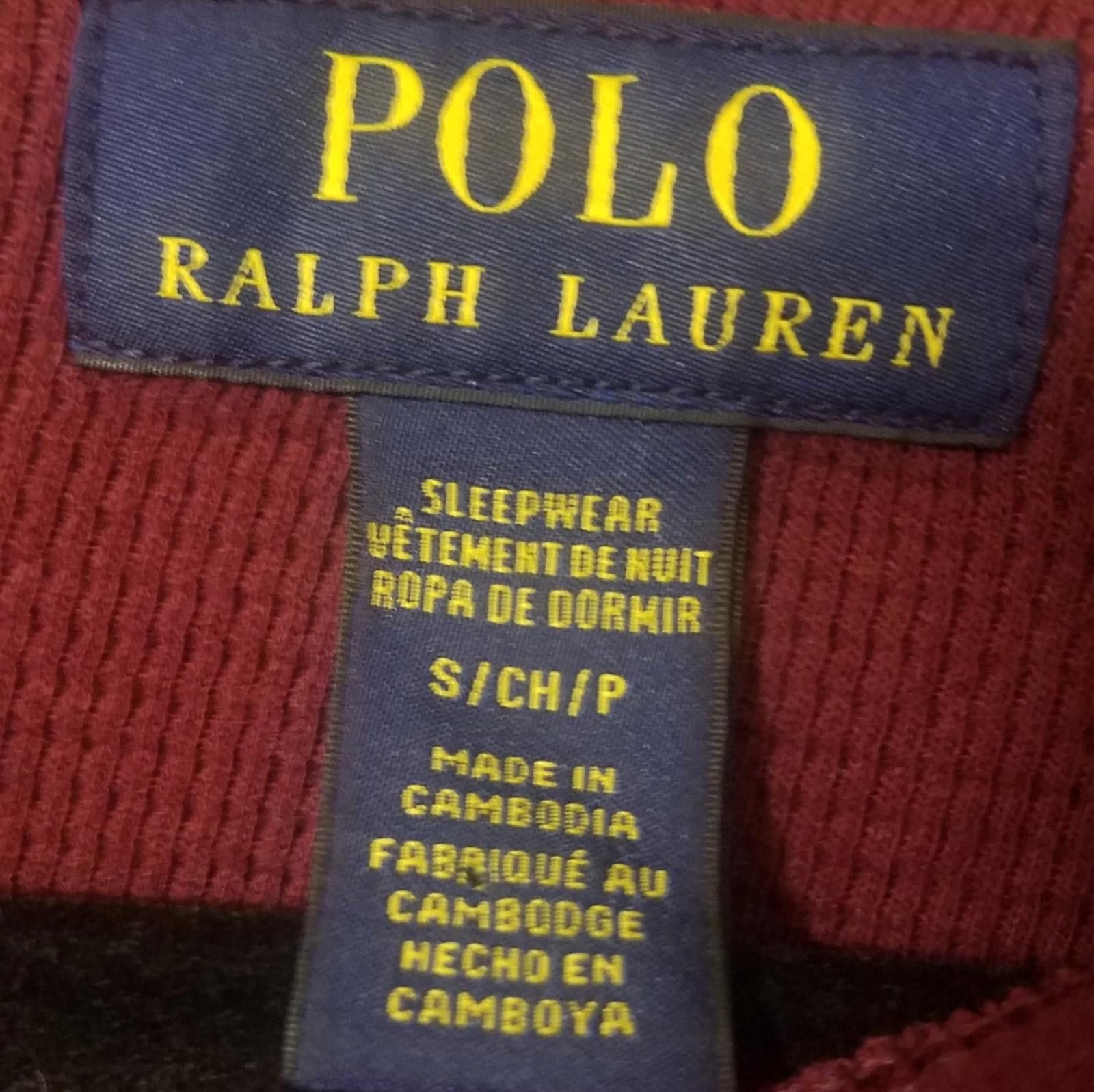 Polo Ralph Lauren Polo by Ralph Lauren Maroon Long Sleeve Sleep Shirt Small Size US S / EU 44-46 / 1 - 3 Thumbnail