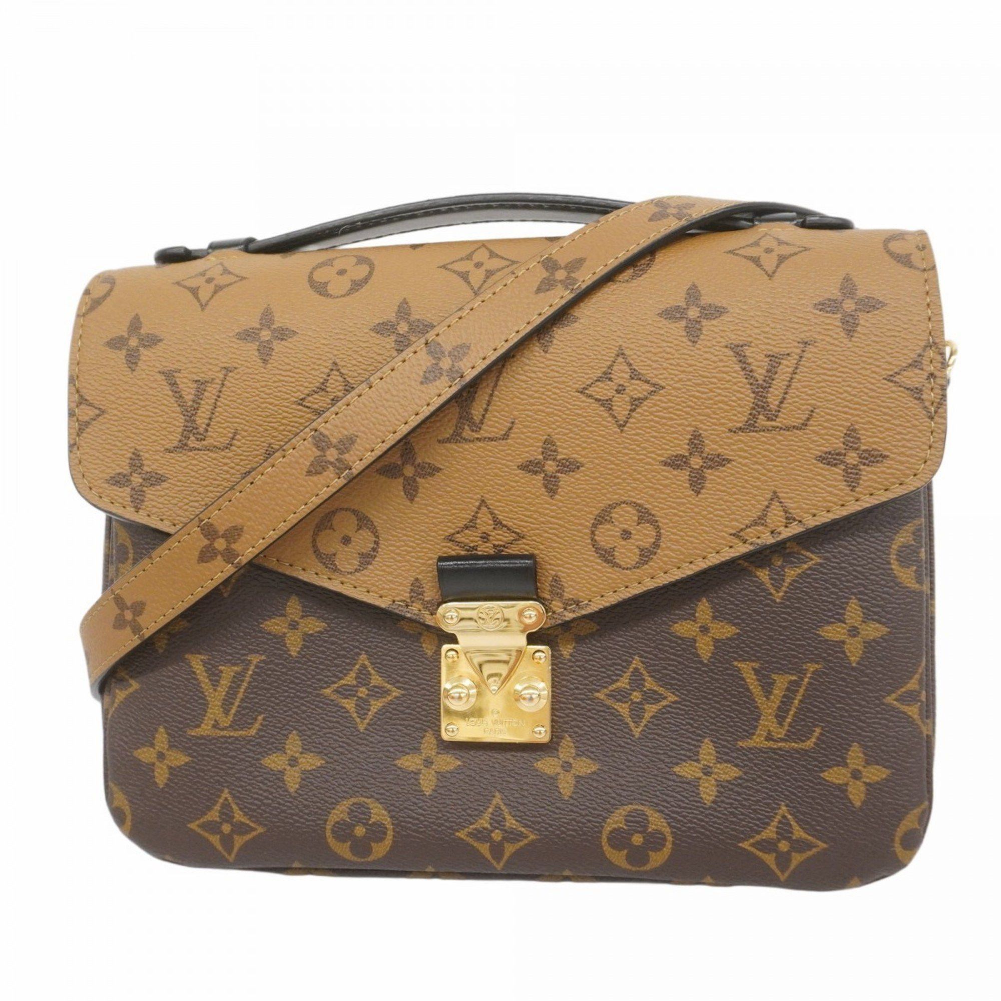 Louis Vuitton Shoulder Bag Monogram Reverse Pochette Metis M44876 Brown Women's
