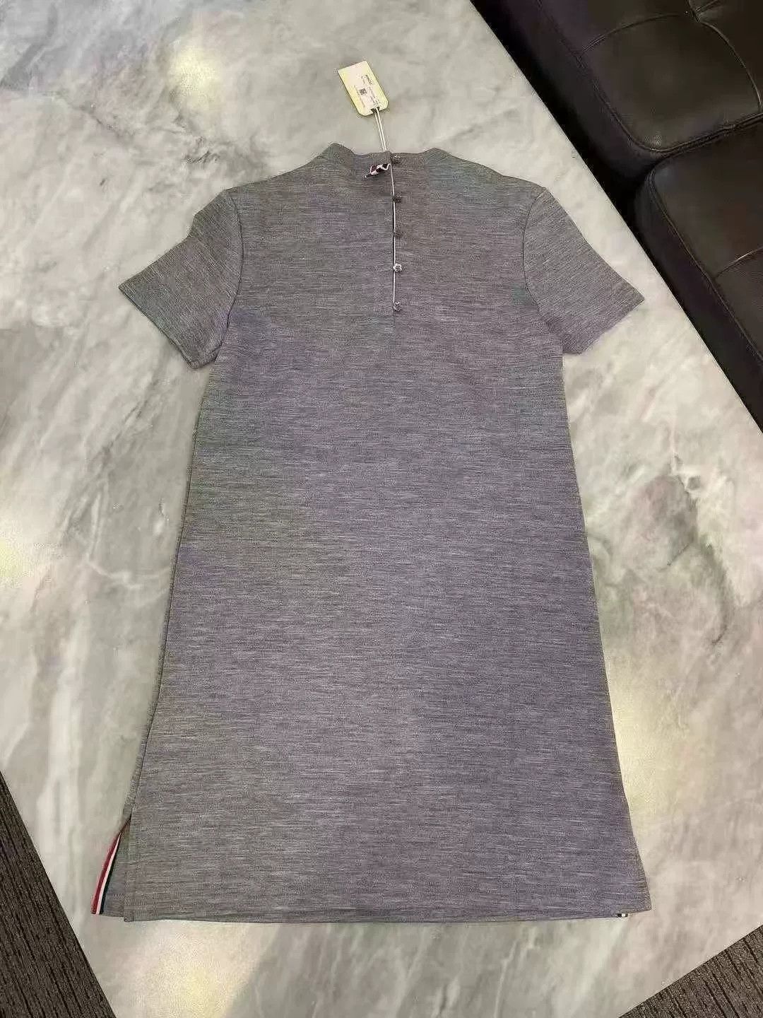 Thom Browne gray cotton silk t-shirt dress Size US M / EU 48-50 / 2 - 1 Thumbnail