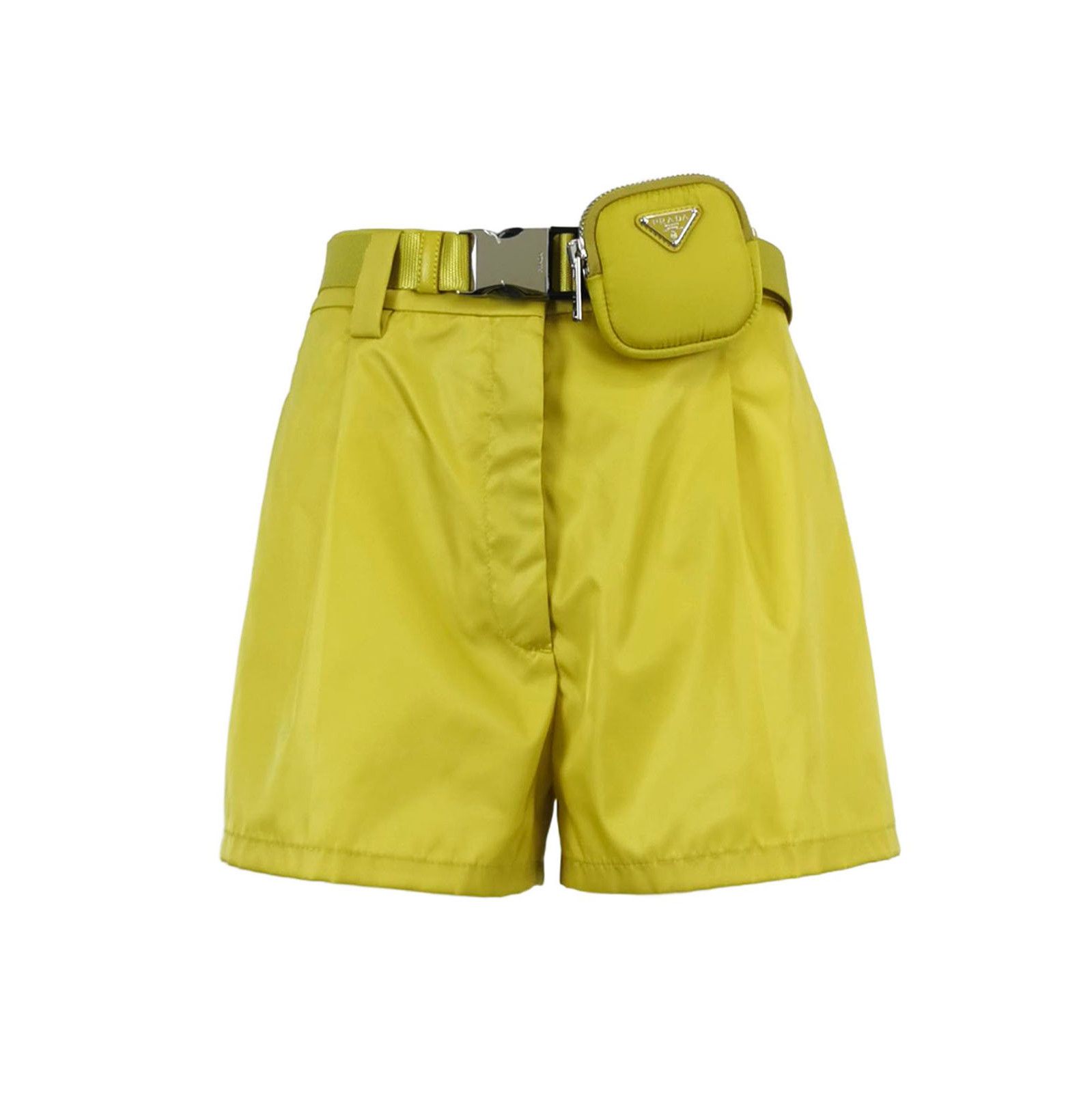 Prada Prada Yellow Belted Casual Shorts - dmc Size 40" / US 18 - 1 Thumbnail