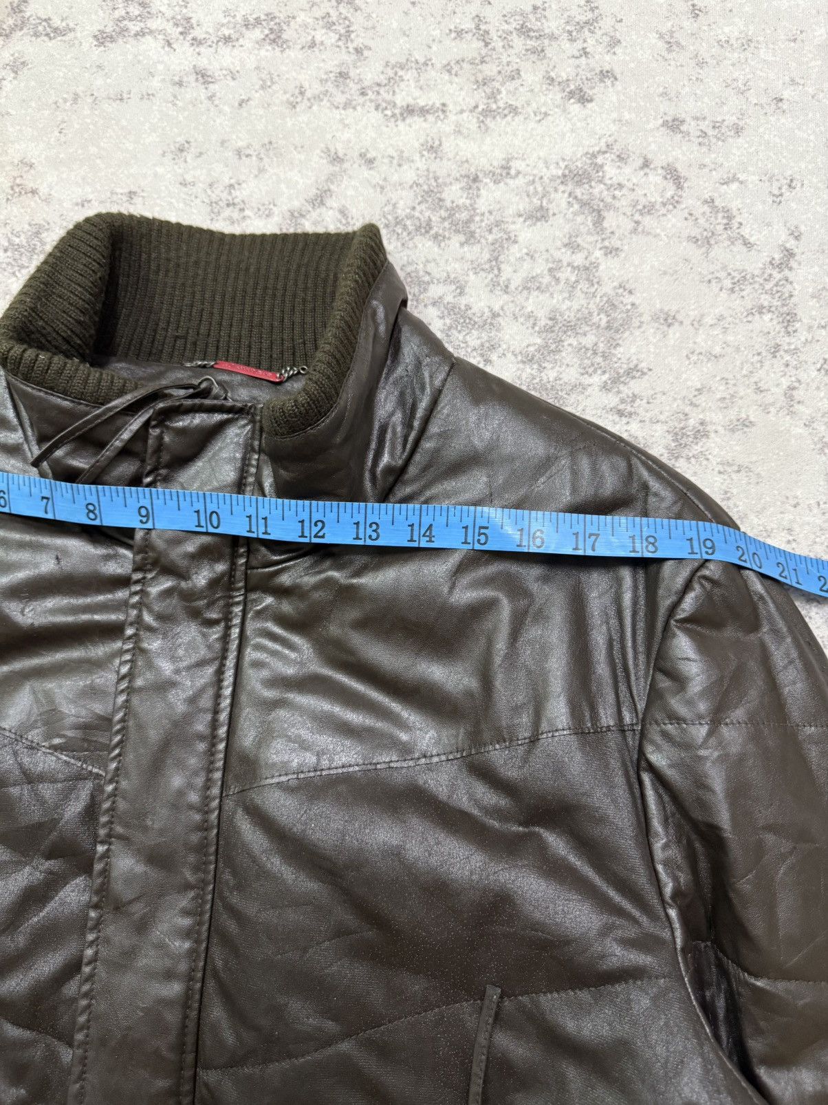 Armani Armani Jeans Men’s Polyurethane Knit Colar Wax Bomber Jacket Size US M / EU 48-50 / 2 - 22 Thumbnail