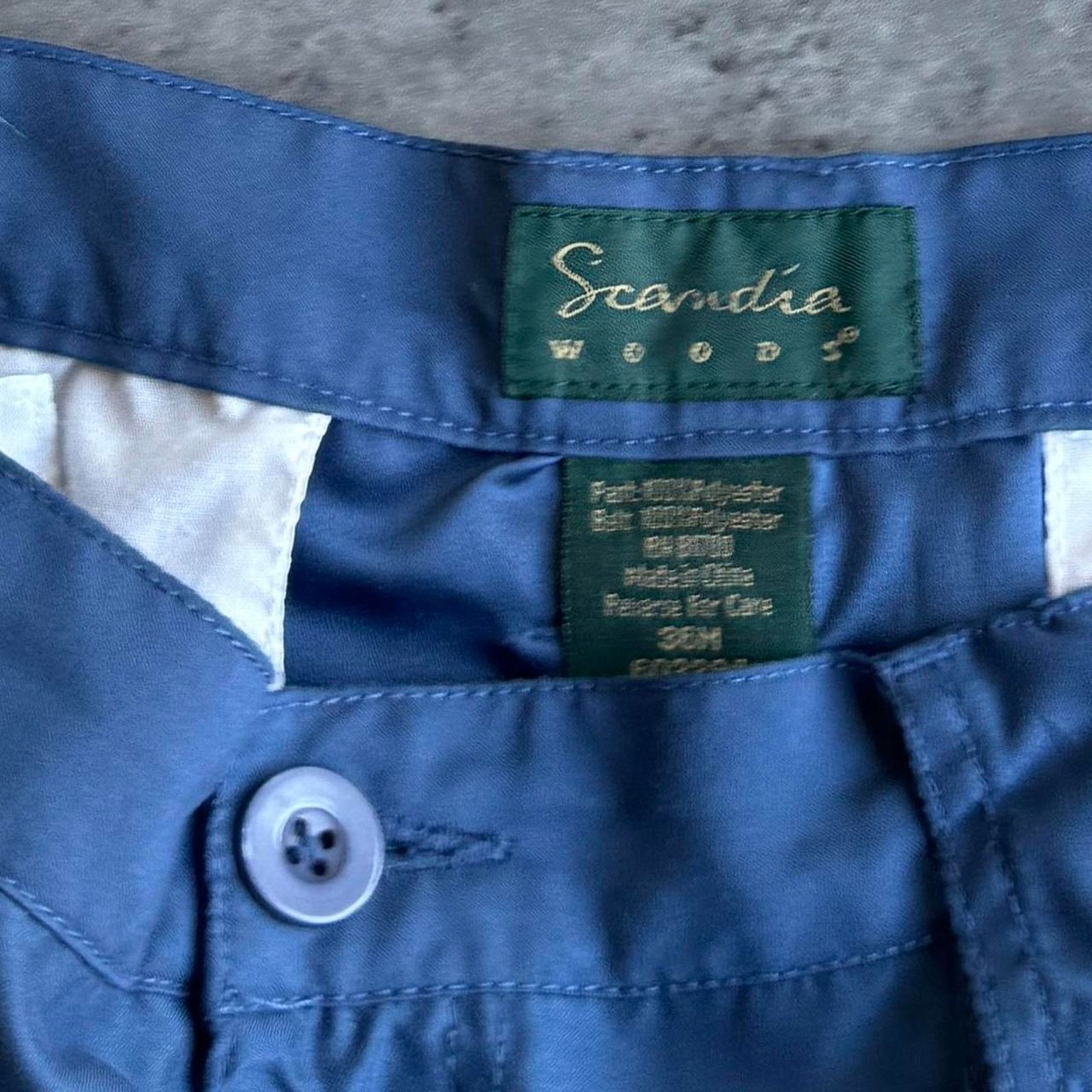 Japanese Brand × Vintage Scandia Woods Tonal Blue Baggy Lightweight Cargo Pants Size US 35 - 3 Thumbnail