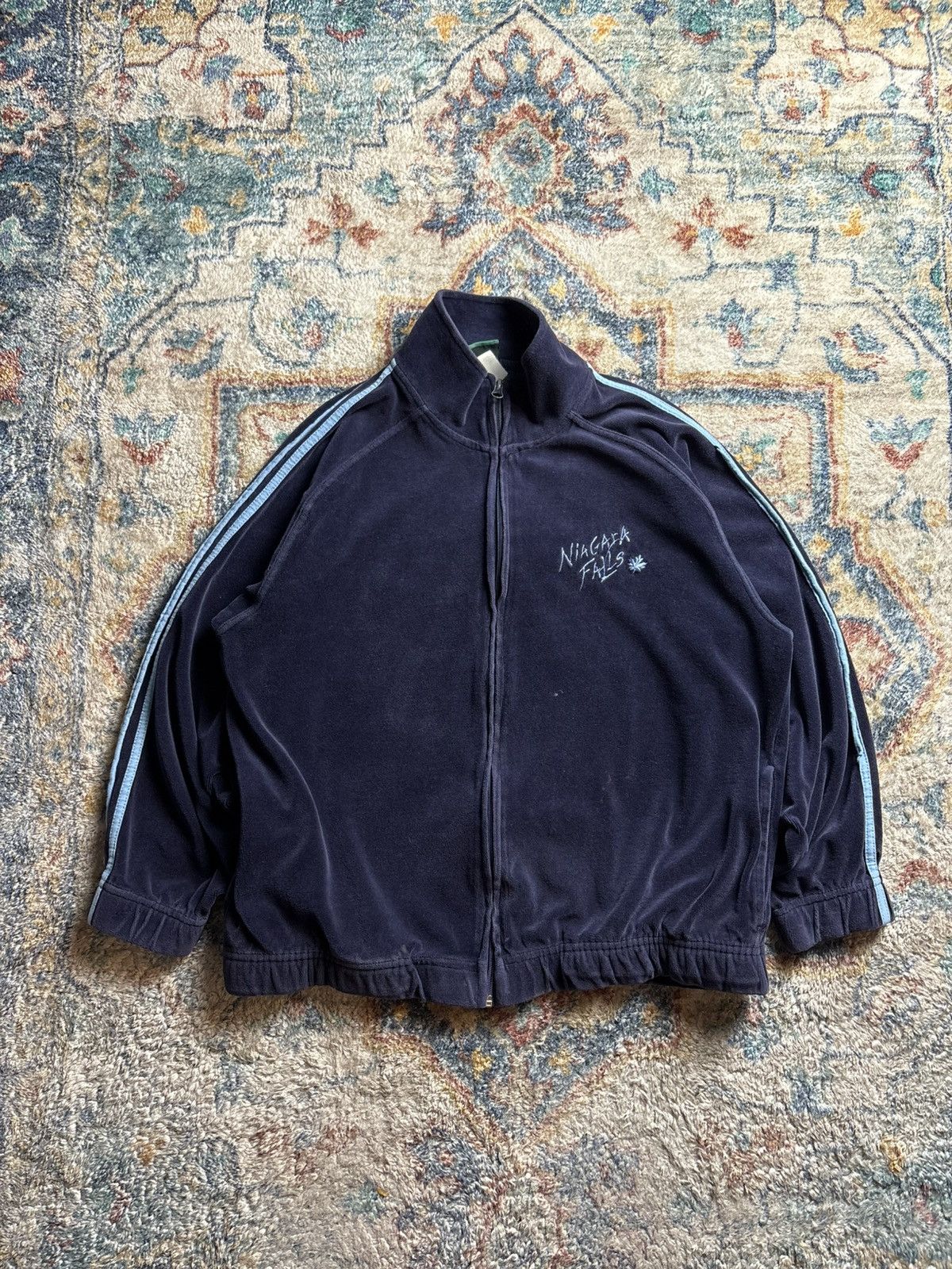 Vintage Vintage Niagara Falls Velour Zip-up Sweatshirt Medium Size US M / EU 48-50 / 2 - 1 Thumbnail
