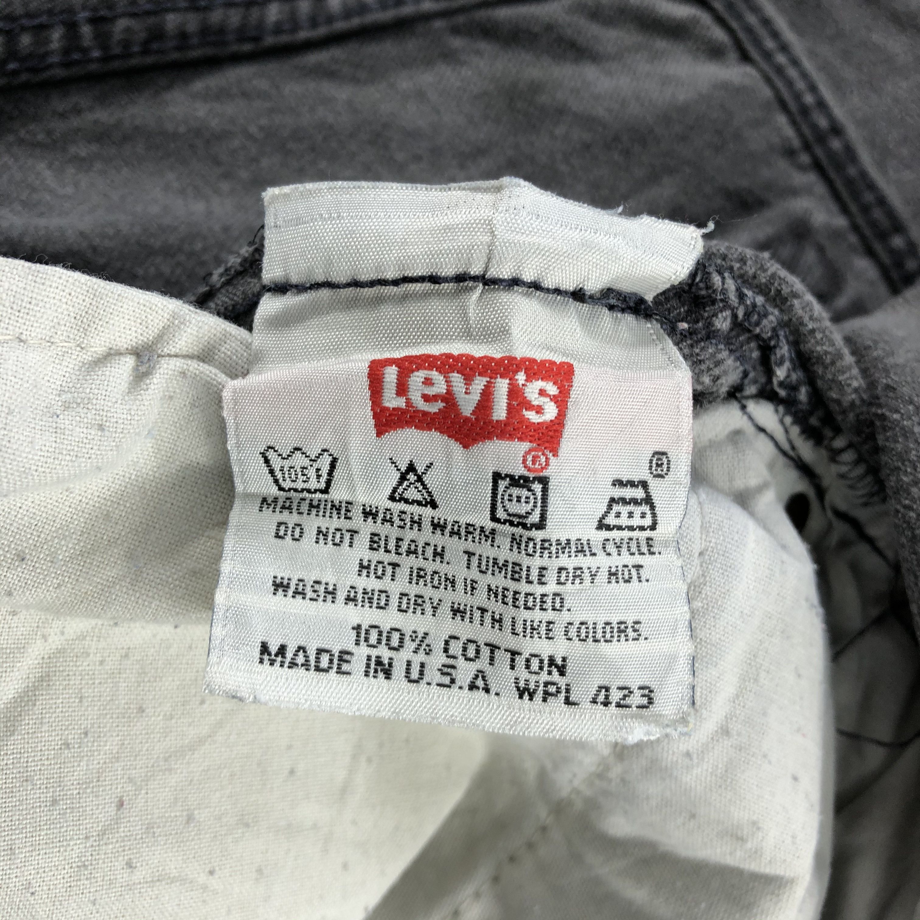 Levi's Vintage 90s Levis 501 Faded Black Jeans-JM2541 Size US 42 / EU 58 - 17 Thumbnail