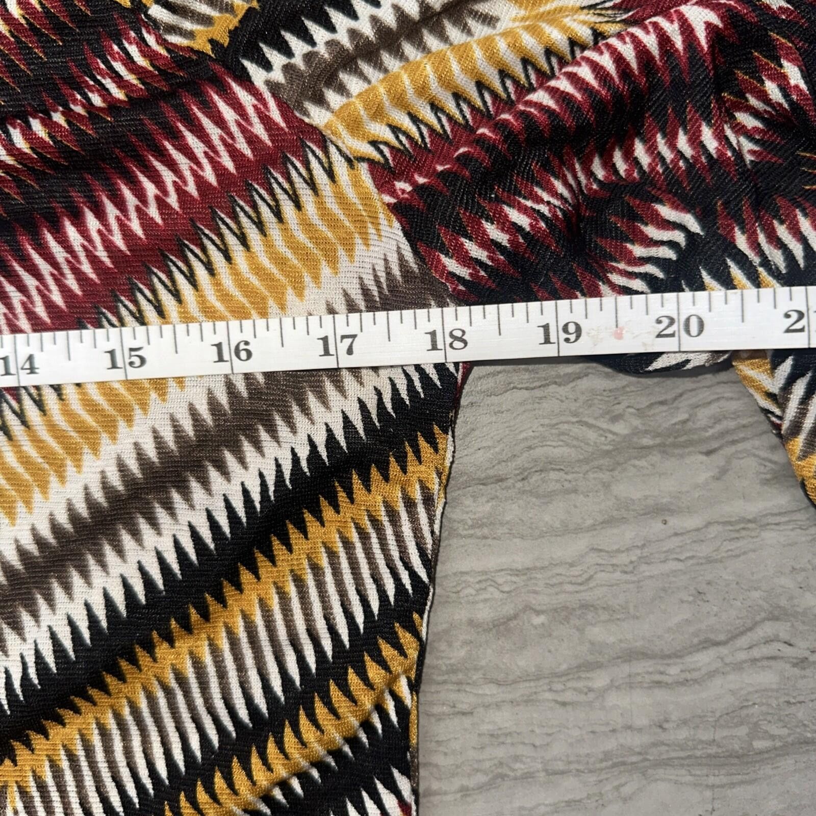 Other To To Collection Chevron Striped Gold Blouse L 1/4 Sleeve Size L / US 10 / IT 46 - 6 Thumbnail