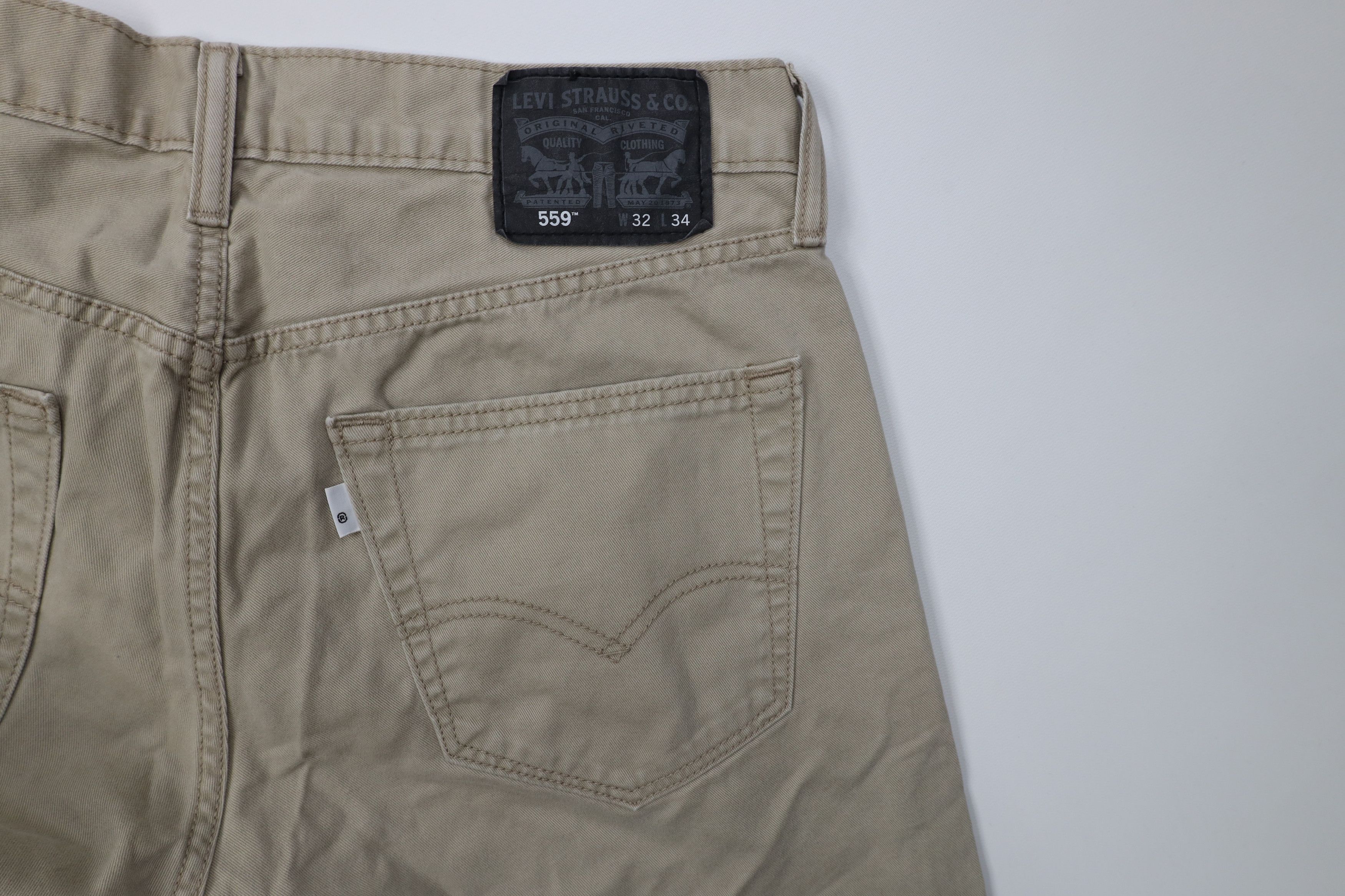 Levi's Vintage Y2K Levis 559 Relaxed Fit Straight Leg Pants Beige Size US 32 / EU 48 - 13 Thumbnail