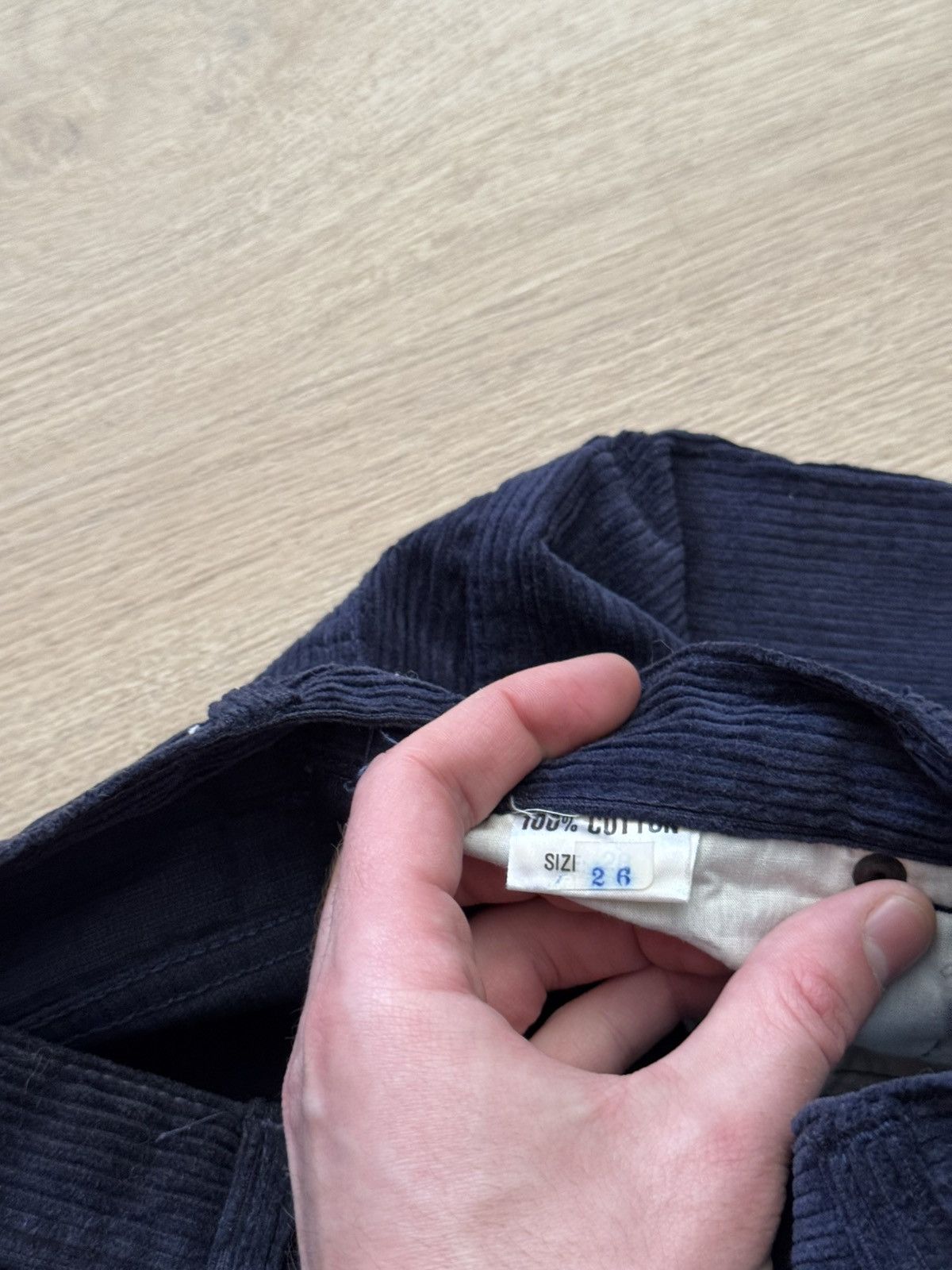 Vintage Vintage 70’s Women’s Penisula Corduroy Hippie Navy Pants Size 26" / US 2 / IT 38 - 5 Thumbnail