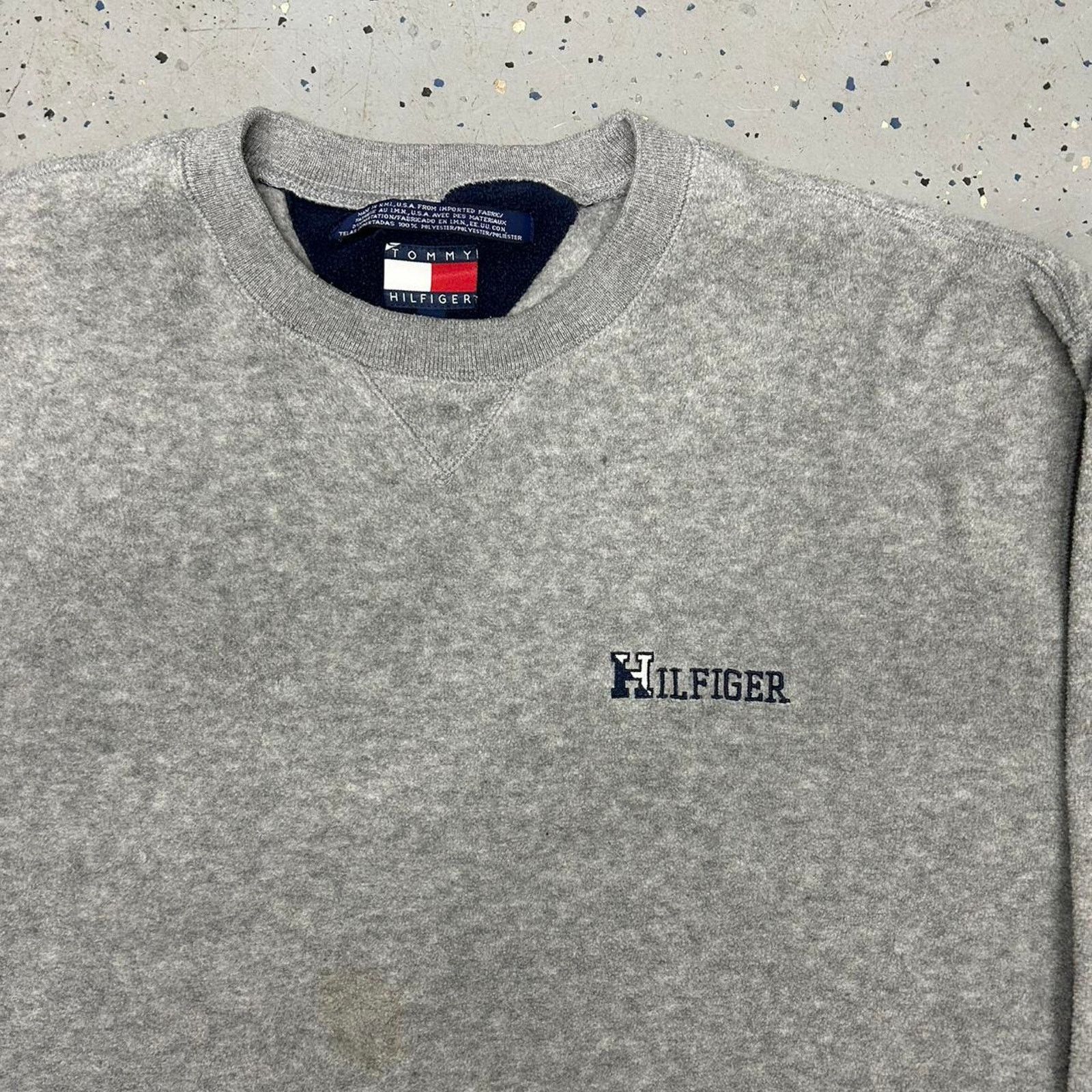 Tommy Hilfiger Vtg grey tommy hilfiger sweatshirt Size US L / EU 52-54 / 3 - 2 Thumbnail
