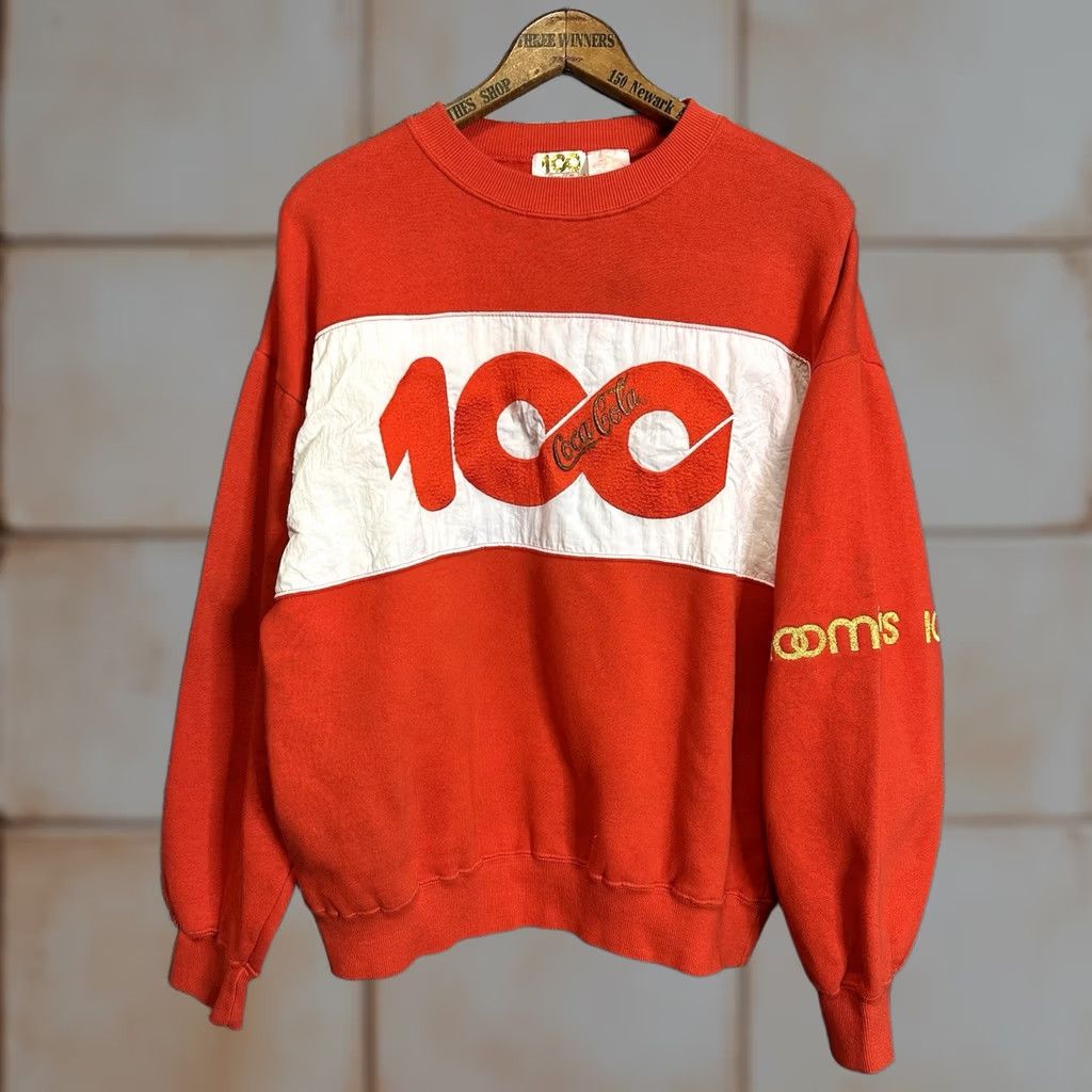 Vintage VINTAGE Coca-Cola Sweatshirt M Men Crew Neck 80s Red Cotton Fleece Pullover Size US M / EU 48-50 / 2 - 1 Thumbnail