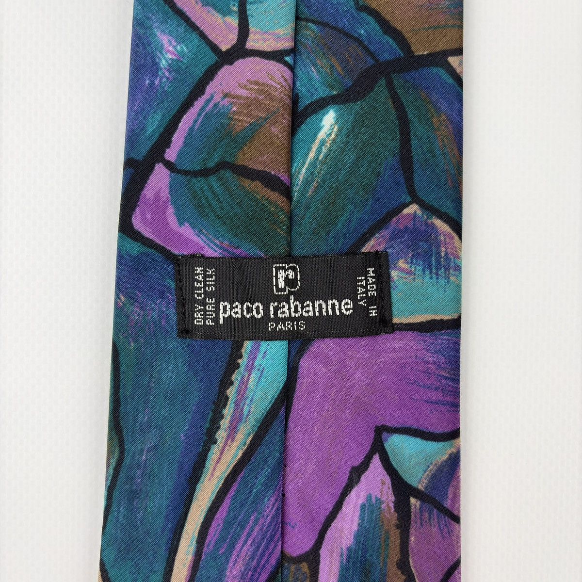 Other Paco Rabanne Vintage Abstraction Silk Tie Size ONE SIZE - 4 Thumbnail