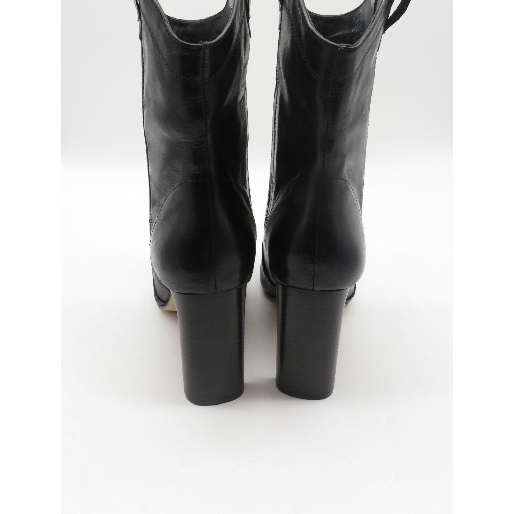 Jessica Simpson Jessica Simpson JS-Xovira Women's Black Leather Ankle Boots Size US 7.5 / IT 37.5 - 6 Thumbnail