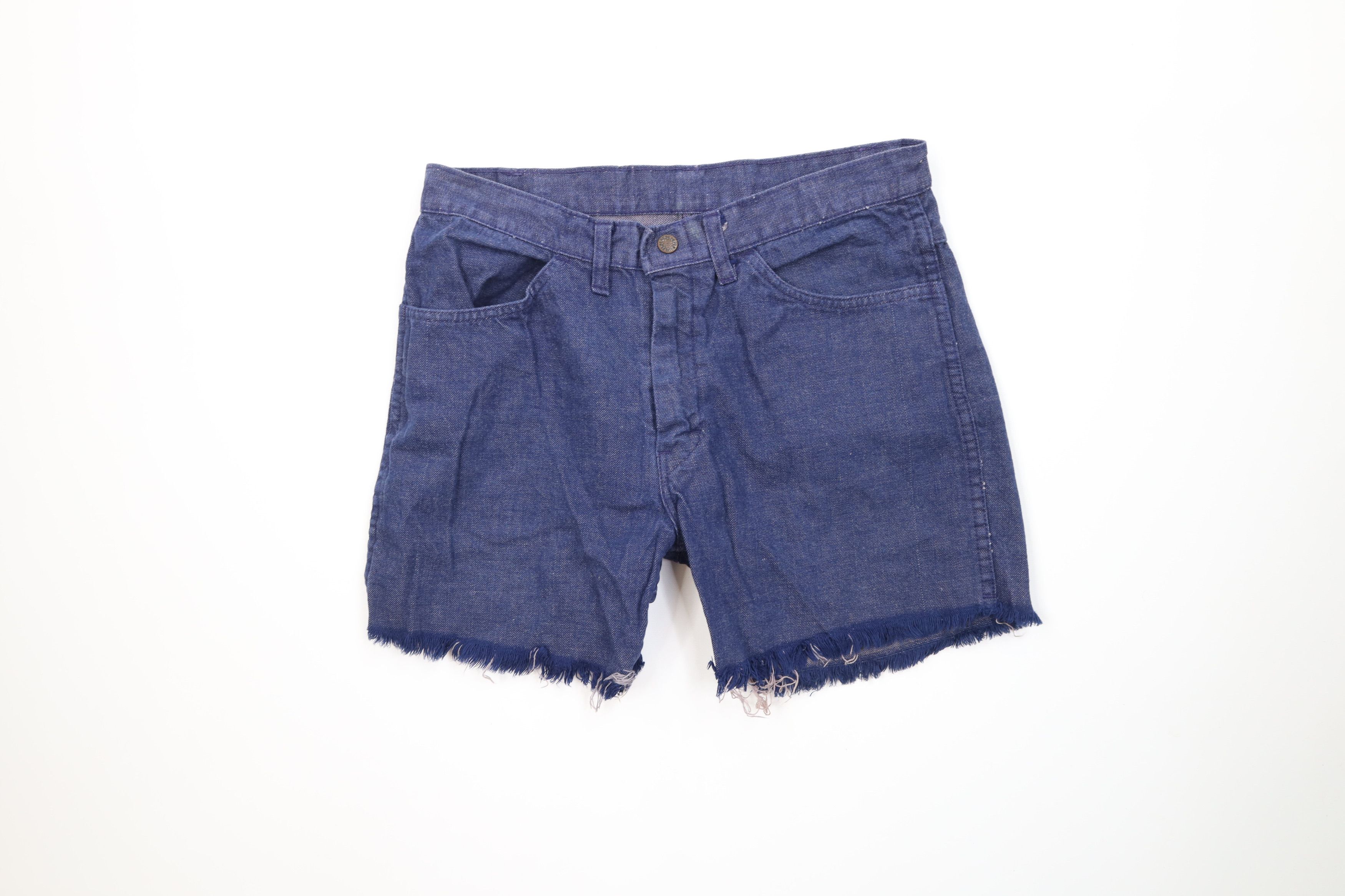 Vintage Vintage 60s 70s Streetwear Denim Short Shorts Indigo USA Size US 30 / EU 46 - 1 Thumbnail