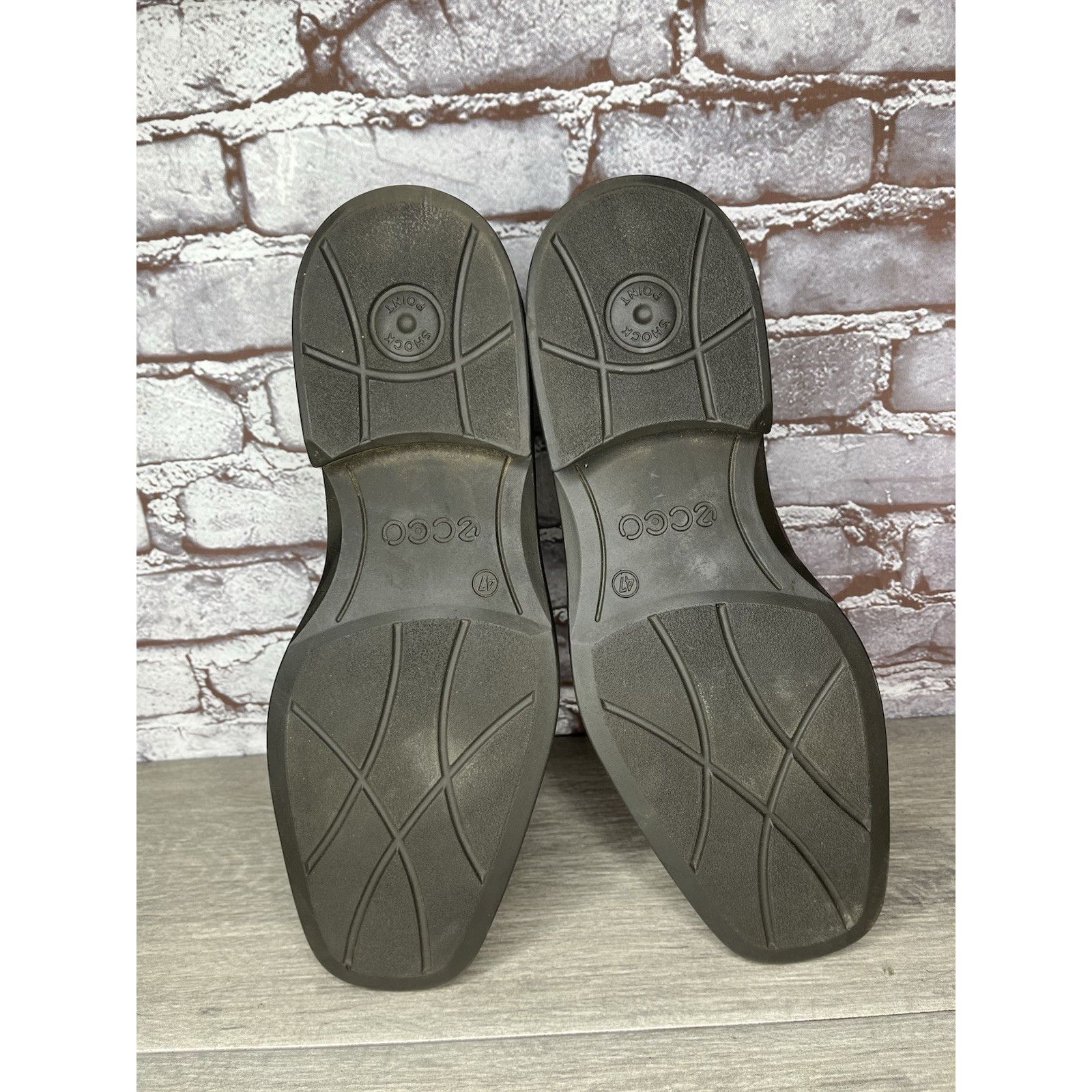 Ecco ECCO Brown Leather Slip On Casual Loafers Comfort Shoes Men Size US 14 / EU 47 - 18 Thumbnail