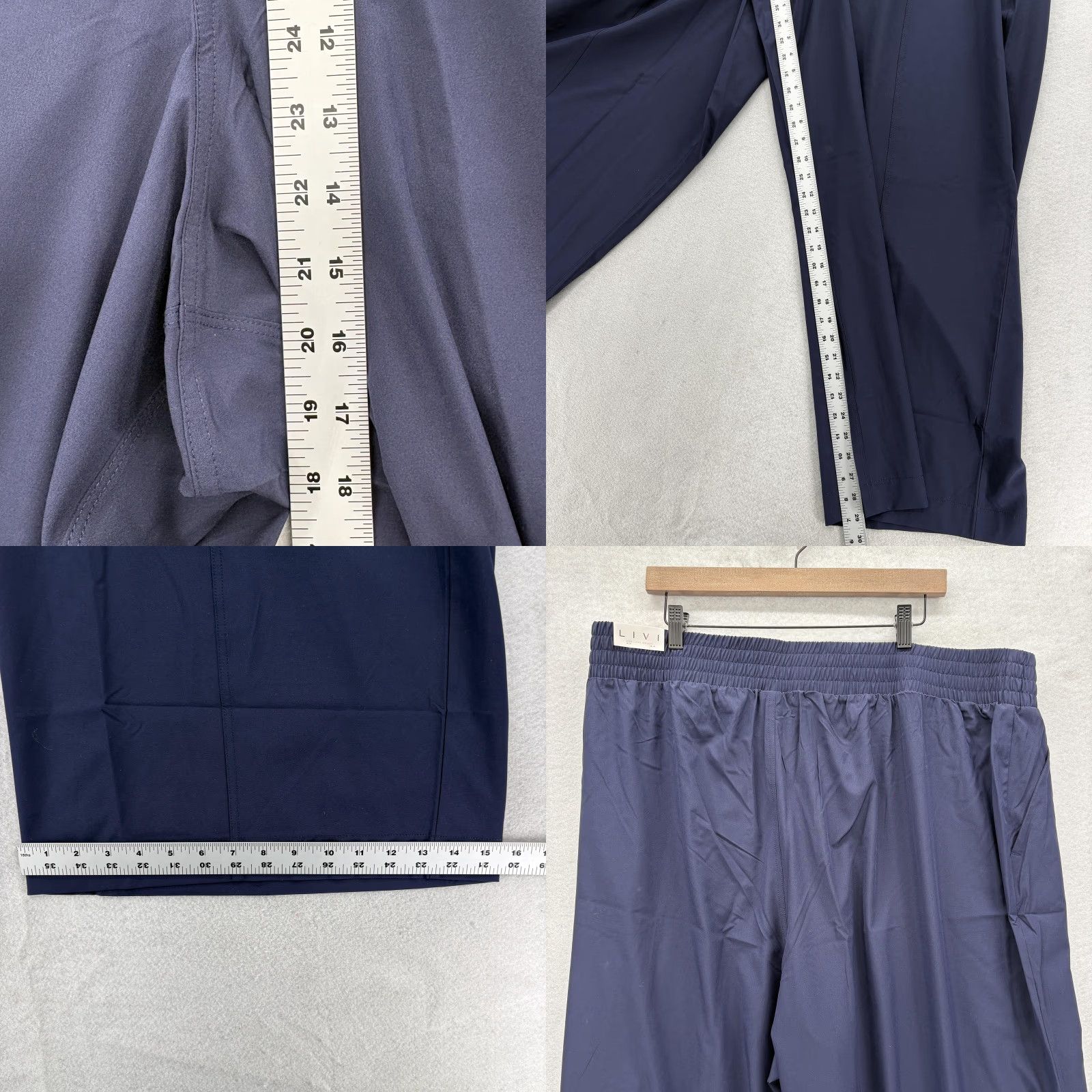 Vintage LIVI Cropped Wide-Leg Pants Womens 22/24 Blue Stretch NWT Lane Bryant Size 40" / US 18 - 8 Thumbnail