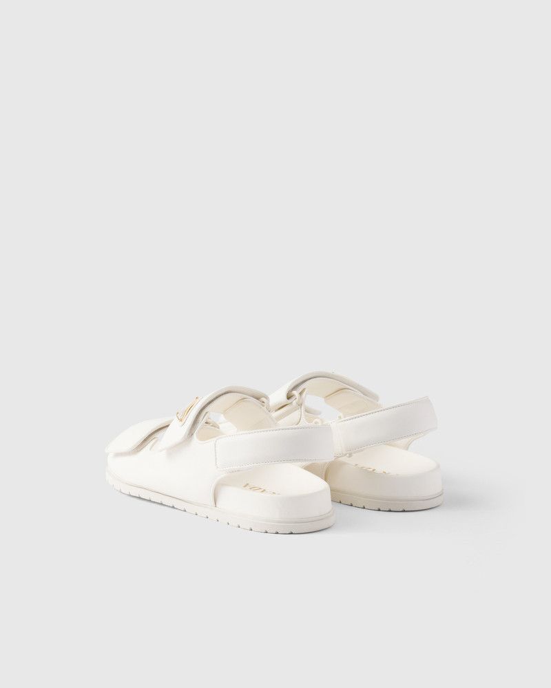 Prada o1B3y1r0526 Nappa Leather Sandals in White Size US 9 / IT 39 - 4 Thumbnail