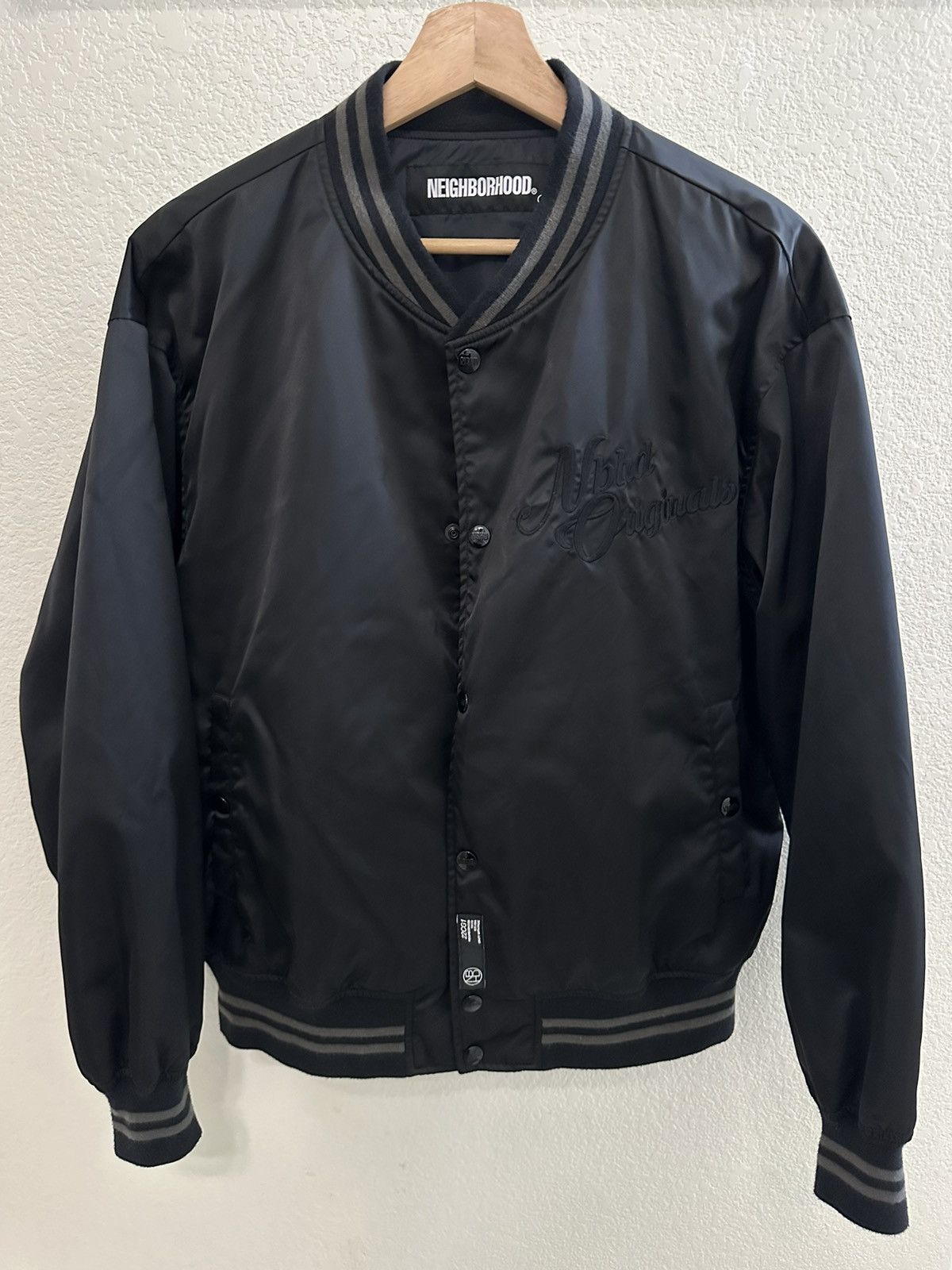 image of Neighborhood B.b Varsity Jacket in Black, Men's (Size Medium)