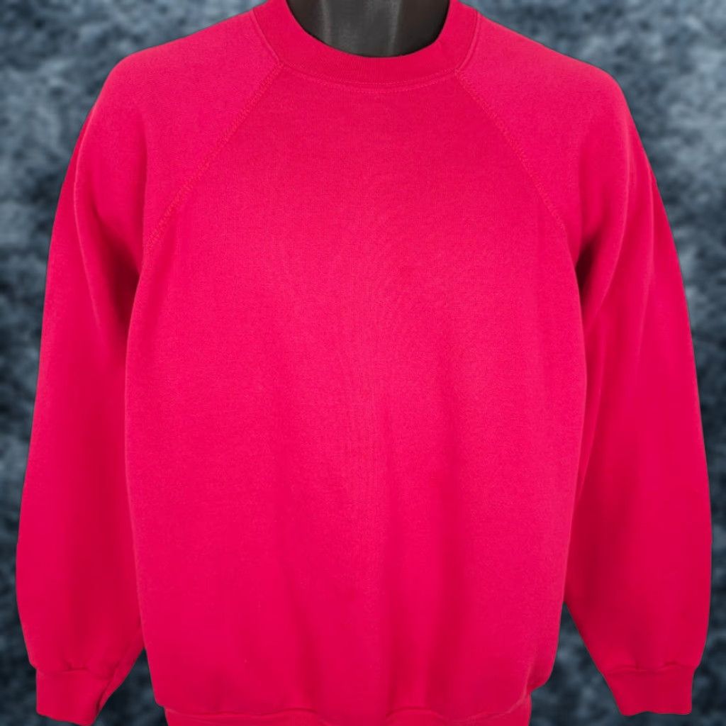 Tultex VINTAGE Tultex Sweatshirt Mens Large Pink 80s 90s Made In USA Crew Neck Long Sleeve Cotton Blend Shirt Mens Pink Tultex Sweatshirt Size US L / EU 52-54 / 3 - 1 Thumbnail