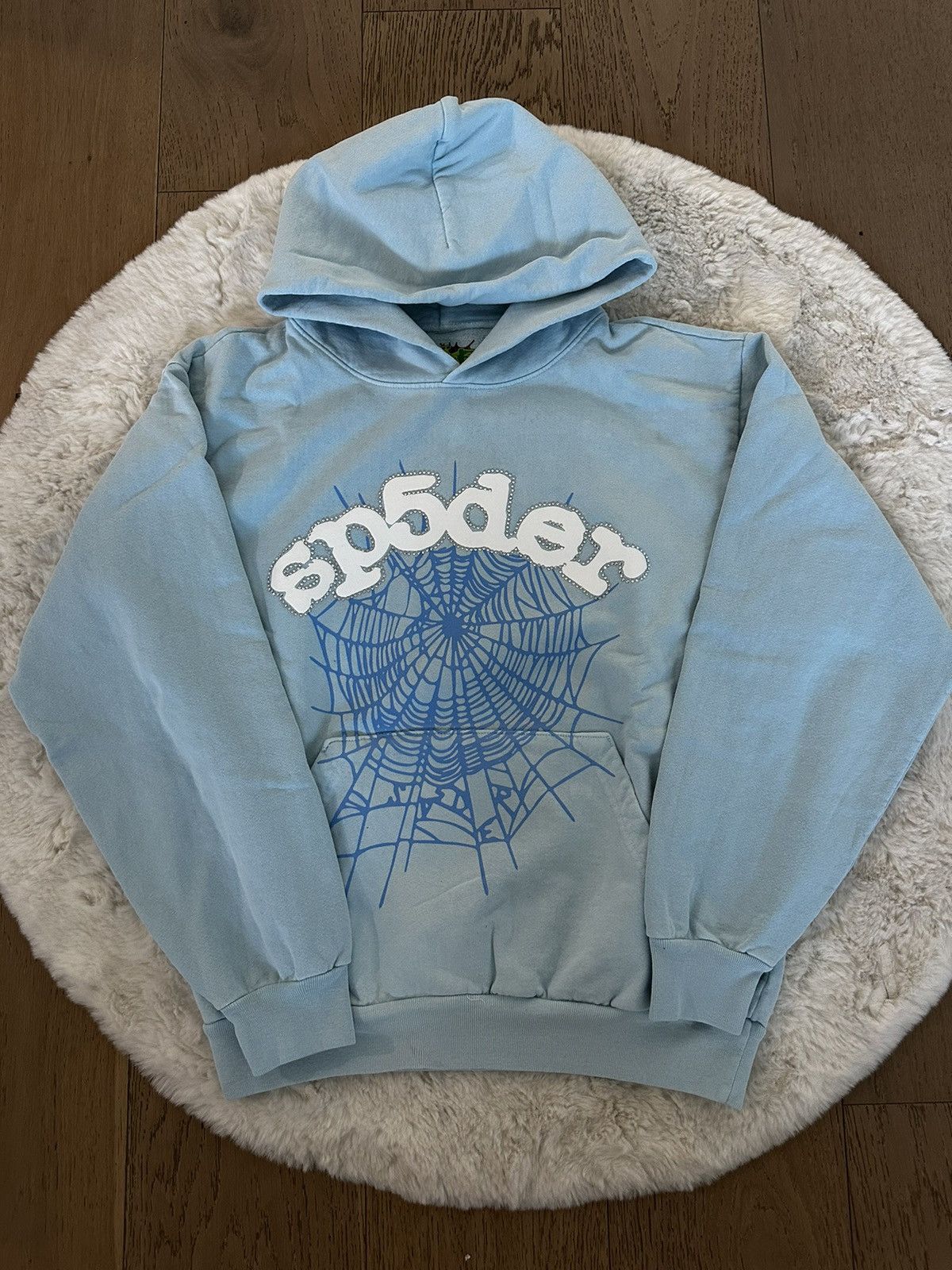 Spider Worldwide Sp5der Hoodie Sky Blue | Grailed