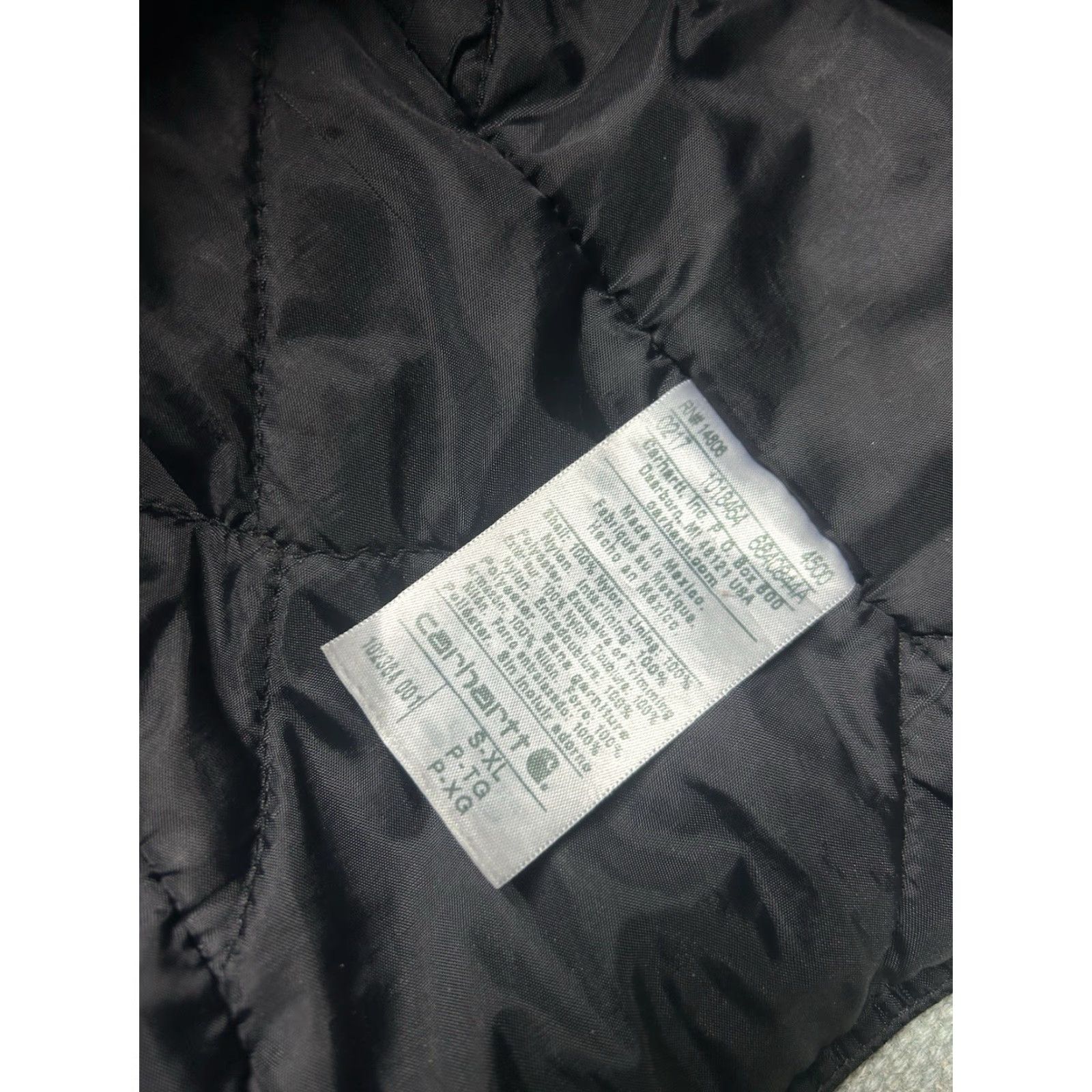 Carhartt VINTAGE Carhartt Yukon Insulated Quilt Lined Canvas Hood Black XL Men Size ONE SIZE - 4 Thumbnail