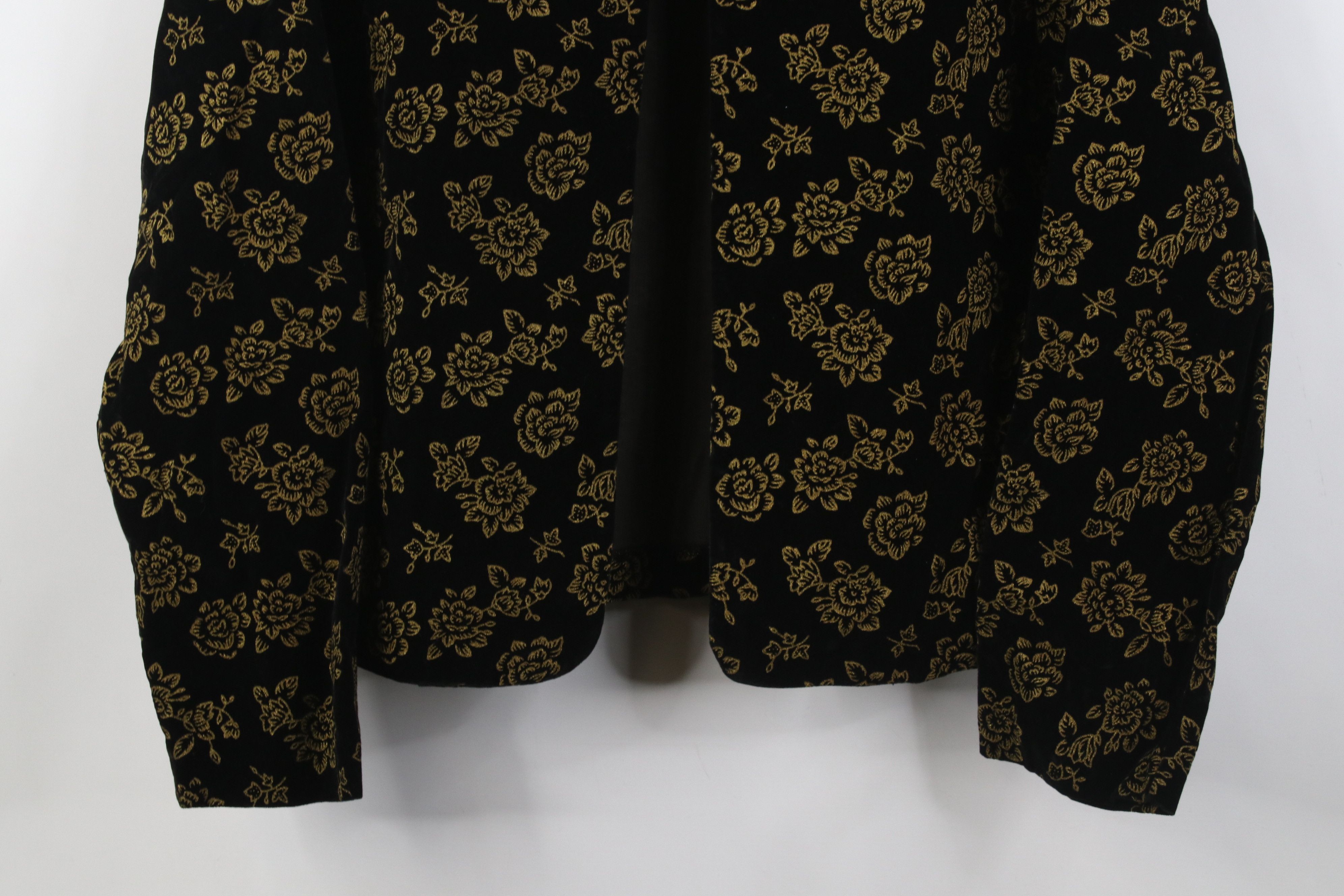 Vintage Vintage 90s Streetwear Flower Open Front Blazer Jacket USA Size M / US 6-8 / IT 42-44 - 3 Thumbnail