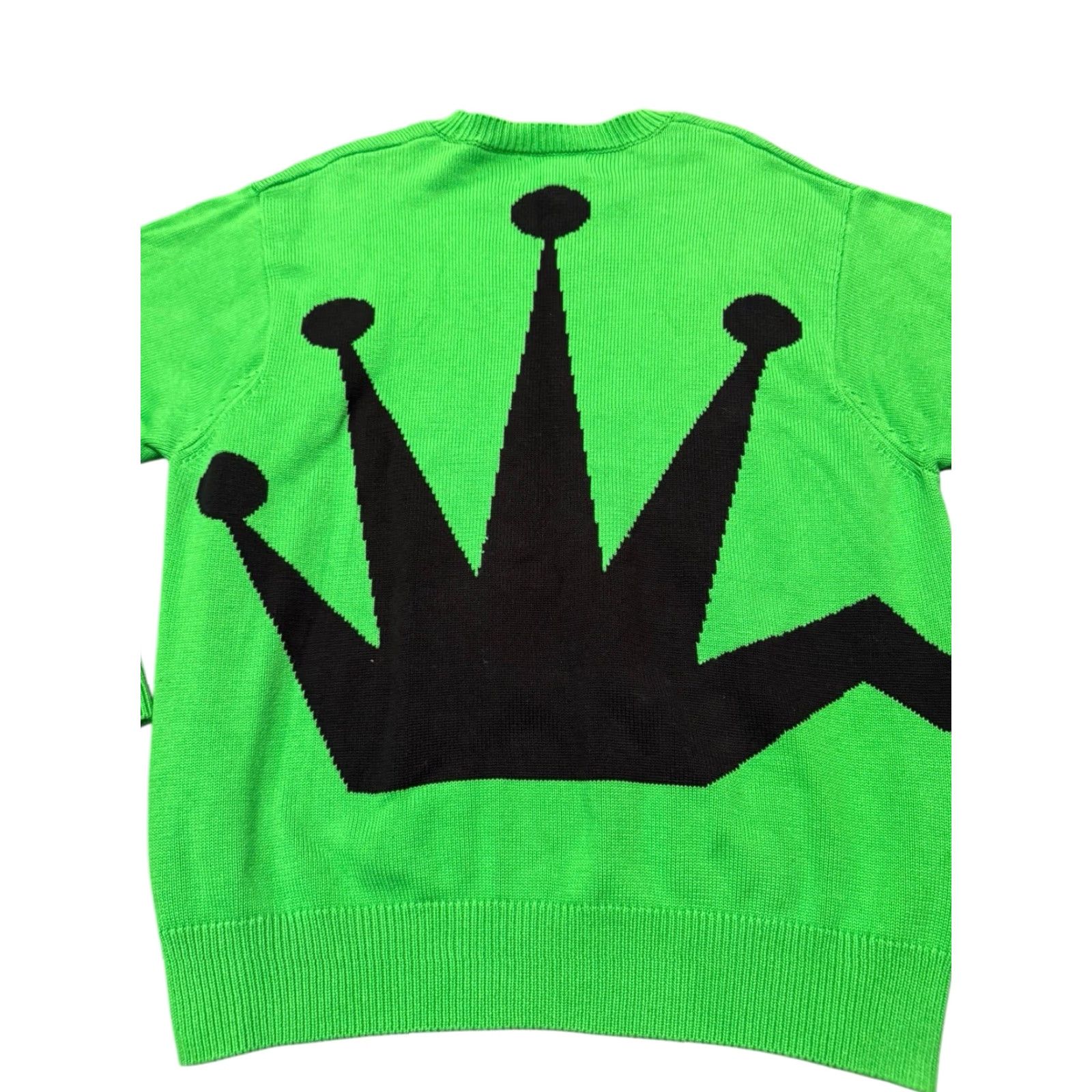 Vintage Stussy OG Bent Crown Knit Crewneck Sweater Lime Green Size Large Mens Pullover Crew Neck Knit Shirt Logo Pattern Washable Cotton Vintage: No Size US L / EU 52-54 / 3 - 6 Thumbnail
