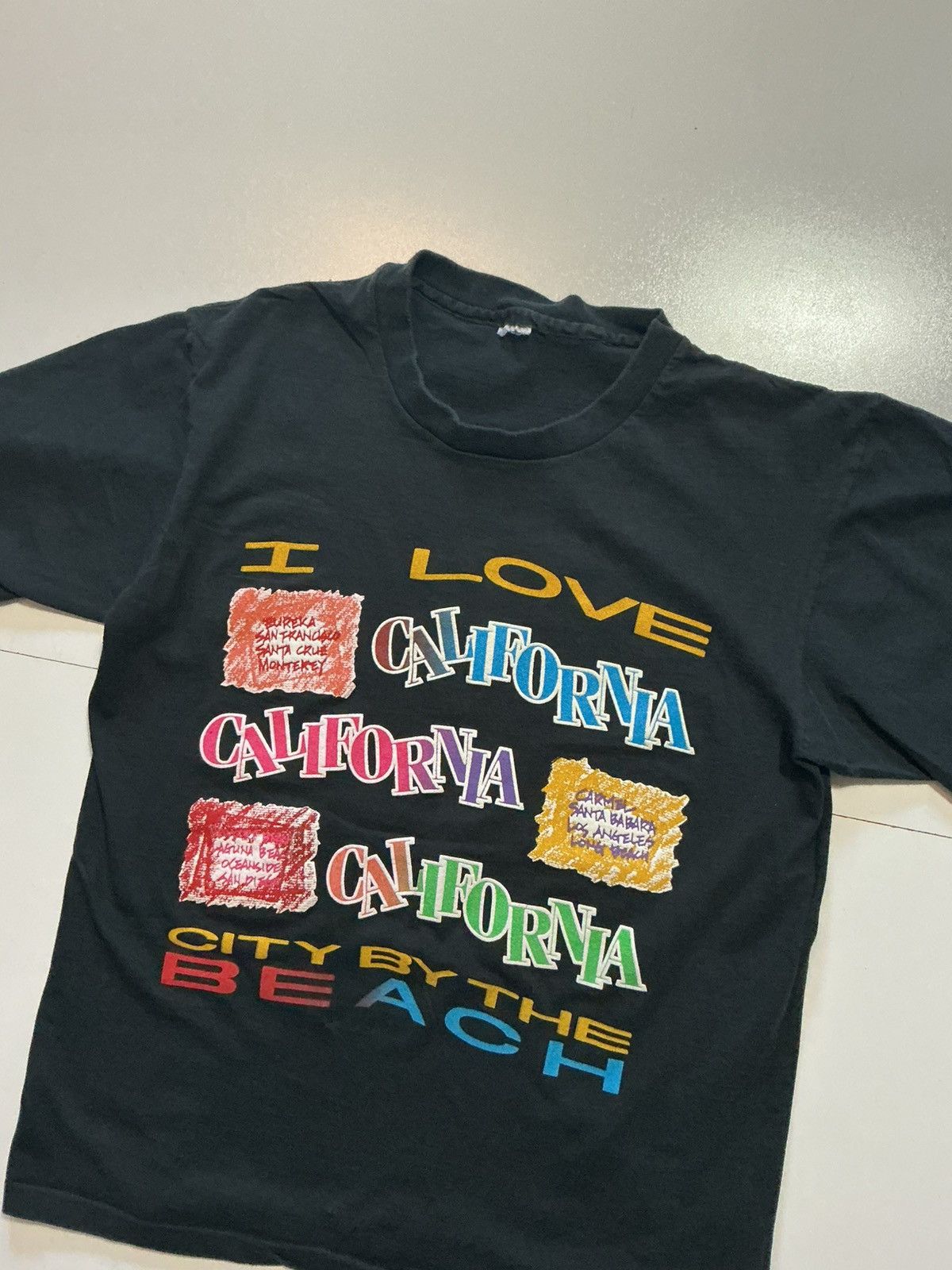 Vintage Vintage 90s I Love California Beach Single Stitch T-Shirt Size US S / EU 44-46 / 1 - 3 Thumbnail