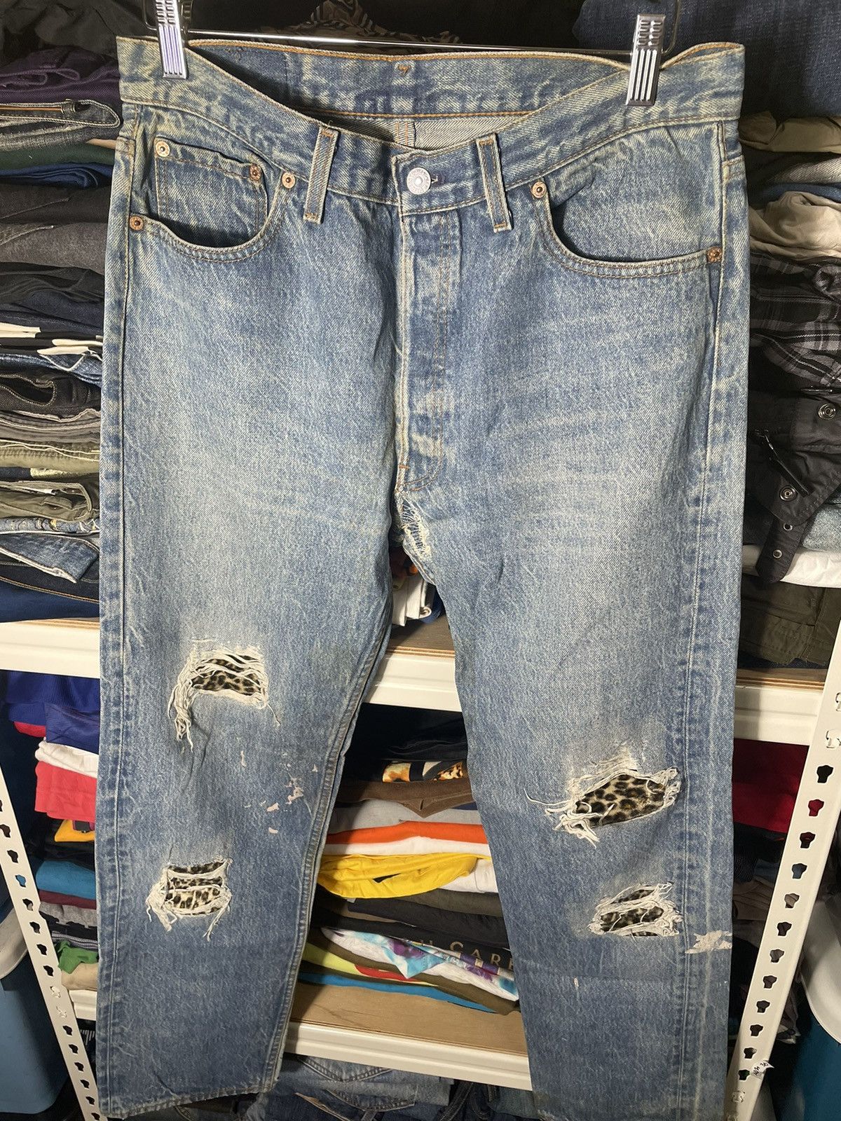 Levi's Vintage Distressed Levis 501 Jeans Size US 33 - 3 Thumbnail