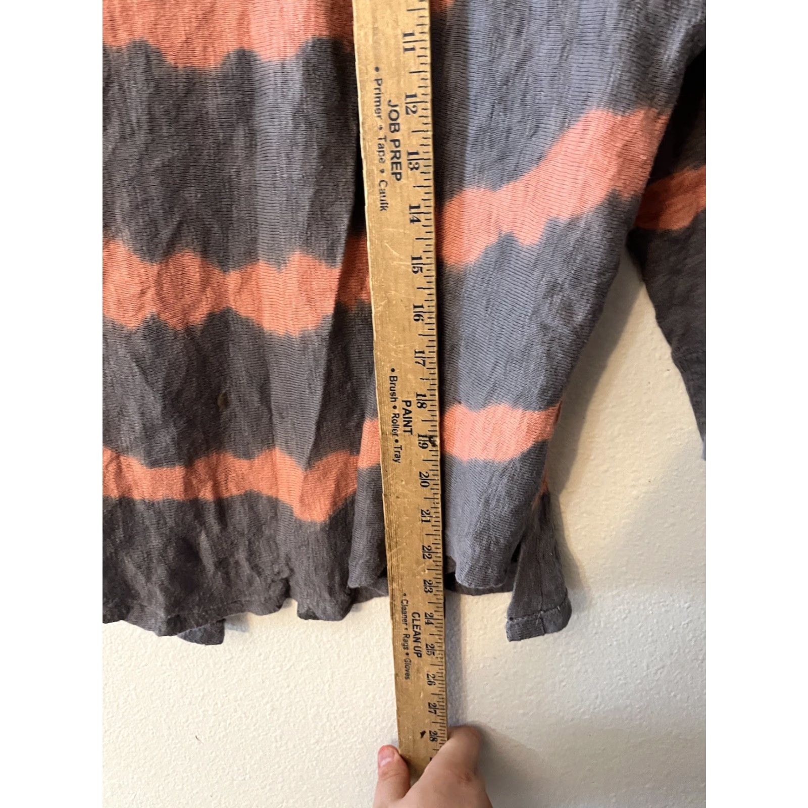 American Eagle Outfitters Womens American Eagle Gray Peach Striped Cardigan - Size Small Size S / US 4 / IT 40 - 4 Thumbnail