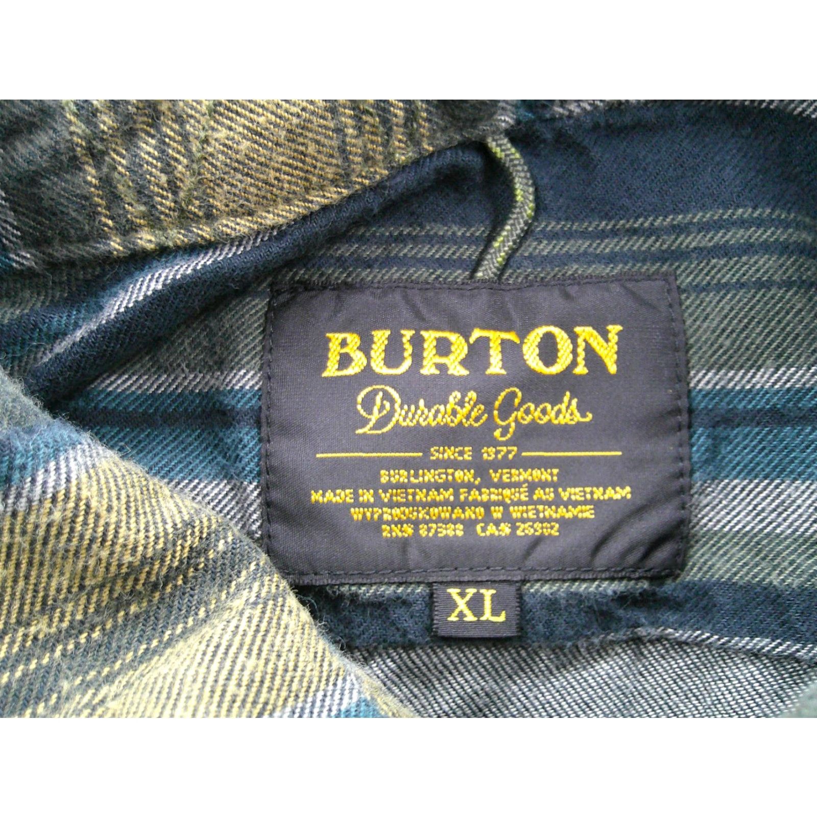 Burton Burton Shirt Mens XL Green Striped Button-Up Cotton Pockets Long Sleeve Vintage No Size US XL / EU 56 / 4 - 6 Thumbnail