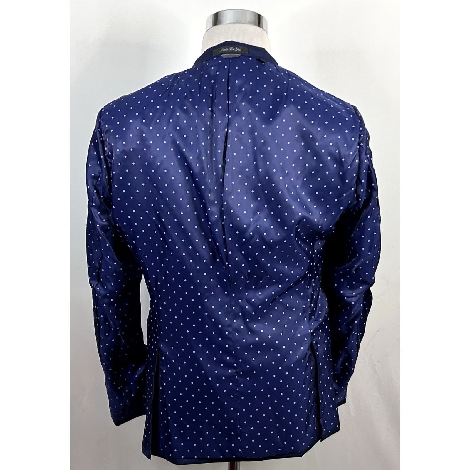 Doublet Indochino Sport Coat Blue 42R 100% Wool Two Button Double Vented Lined Mens Size US XS / EU 42 / 0 - 8 Thumbnail