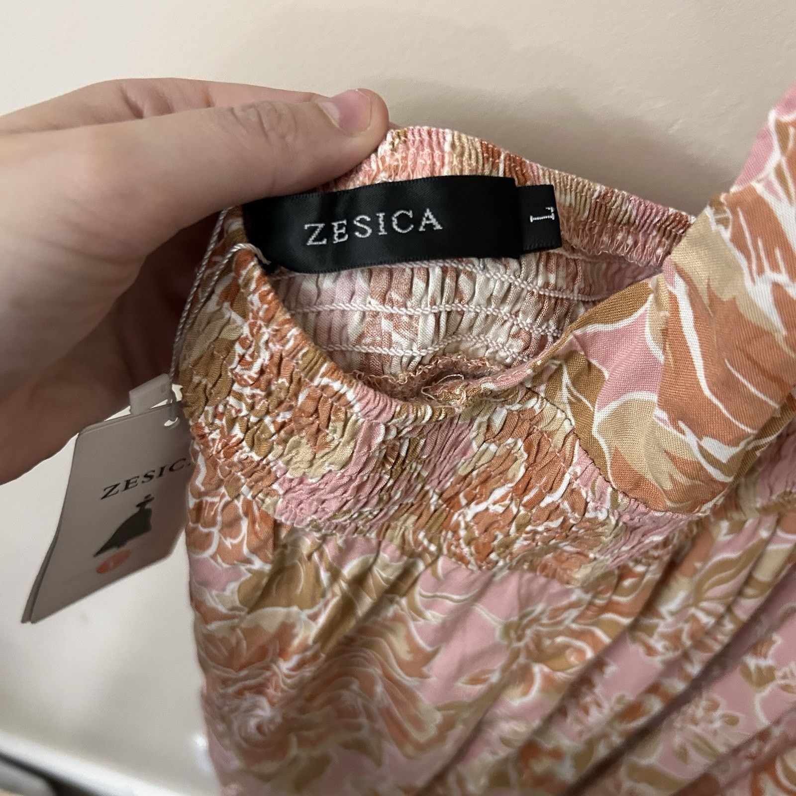 Other Women's Zesica Peach Floral Halter Maxi Sundress Sz L Size L / US 10 / IT 46 - 9 Thumbnail