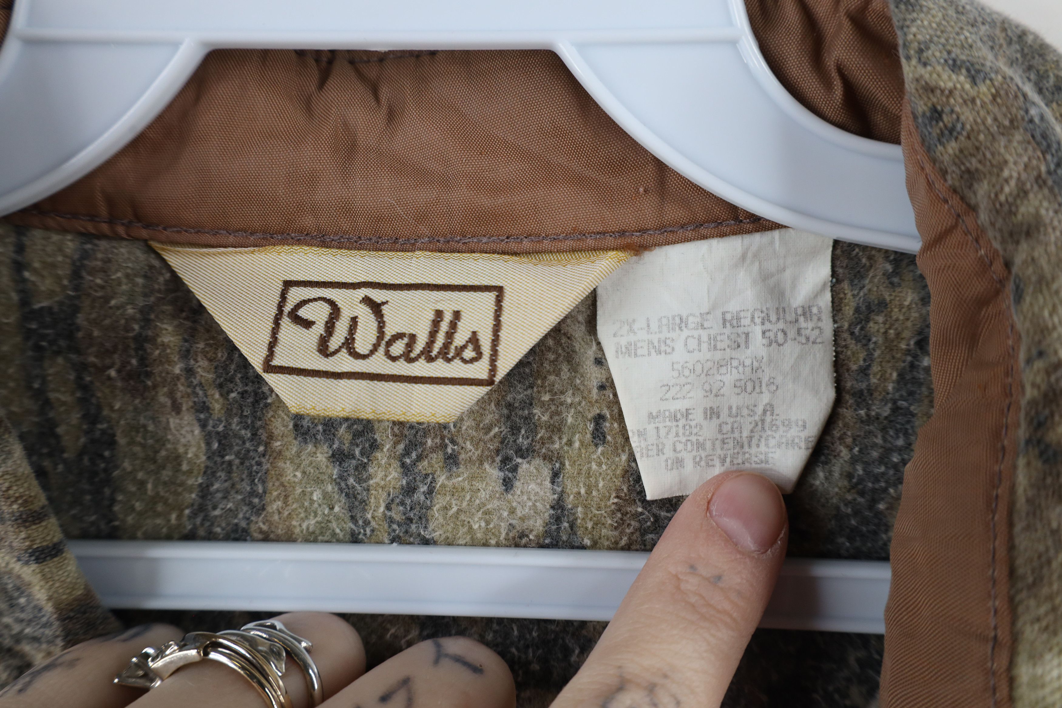 Vintage × Walls Vintage 90s Walls Camouflage Chamois Cloth Button Shirt USA Size US XXL / EU 58 / 5 - 6 Thumbnail