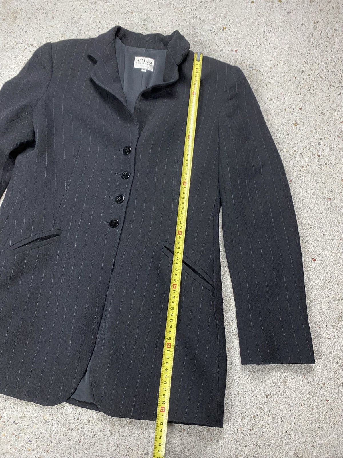 Armani Collezioni Armani collezioni vintage striped suit black wool old money Size 30" / US 8 / IT 44 - 7 Thumbnail