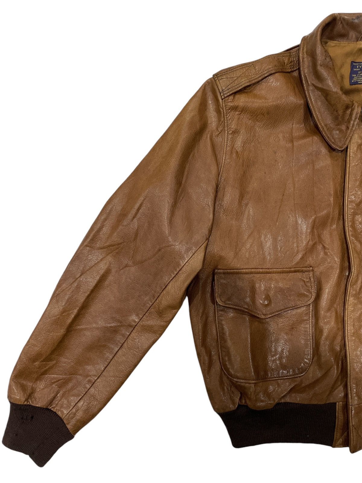 Leather 🔥VTG TYPE A-2 AVIATION LEATHER JACKET Size US M / EU 48-50 / 2 - 2 Thumbnail
