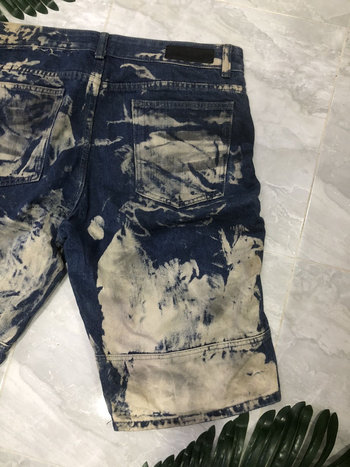 Japanese Brand × Stitch's Jeans Stitches & Rivets Destroyed Denim Jean Shorts Size US 36 / EU 52 - 8 Thumbnail