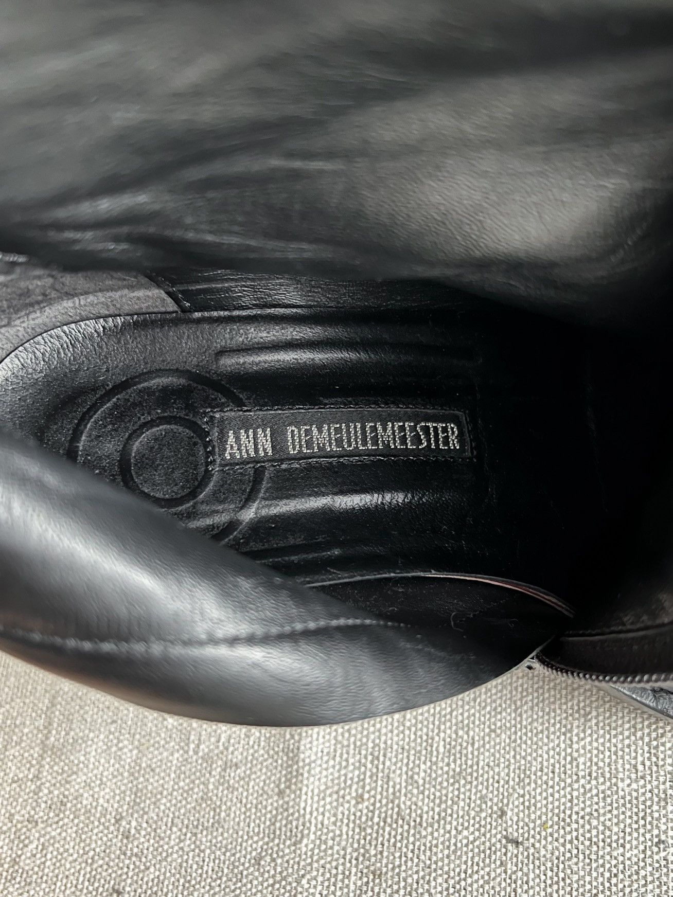 Ann Demeulemeester Ann Demeulemeester Baby Calf Cuban Heel Leather Ankle Boots Size US 9 / IT 39 - 10 Thumbnail