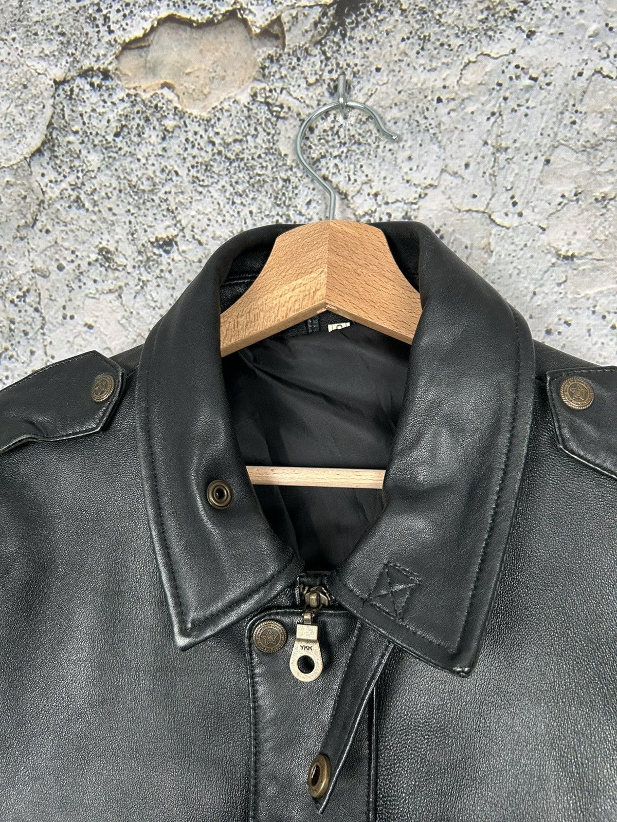Vintage Genuine Leather Jacket 90s Boxy Punk Avant Garde